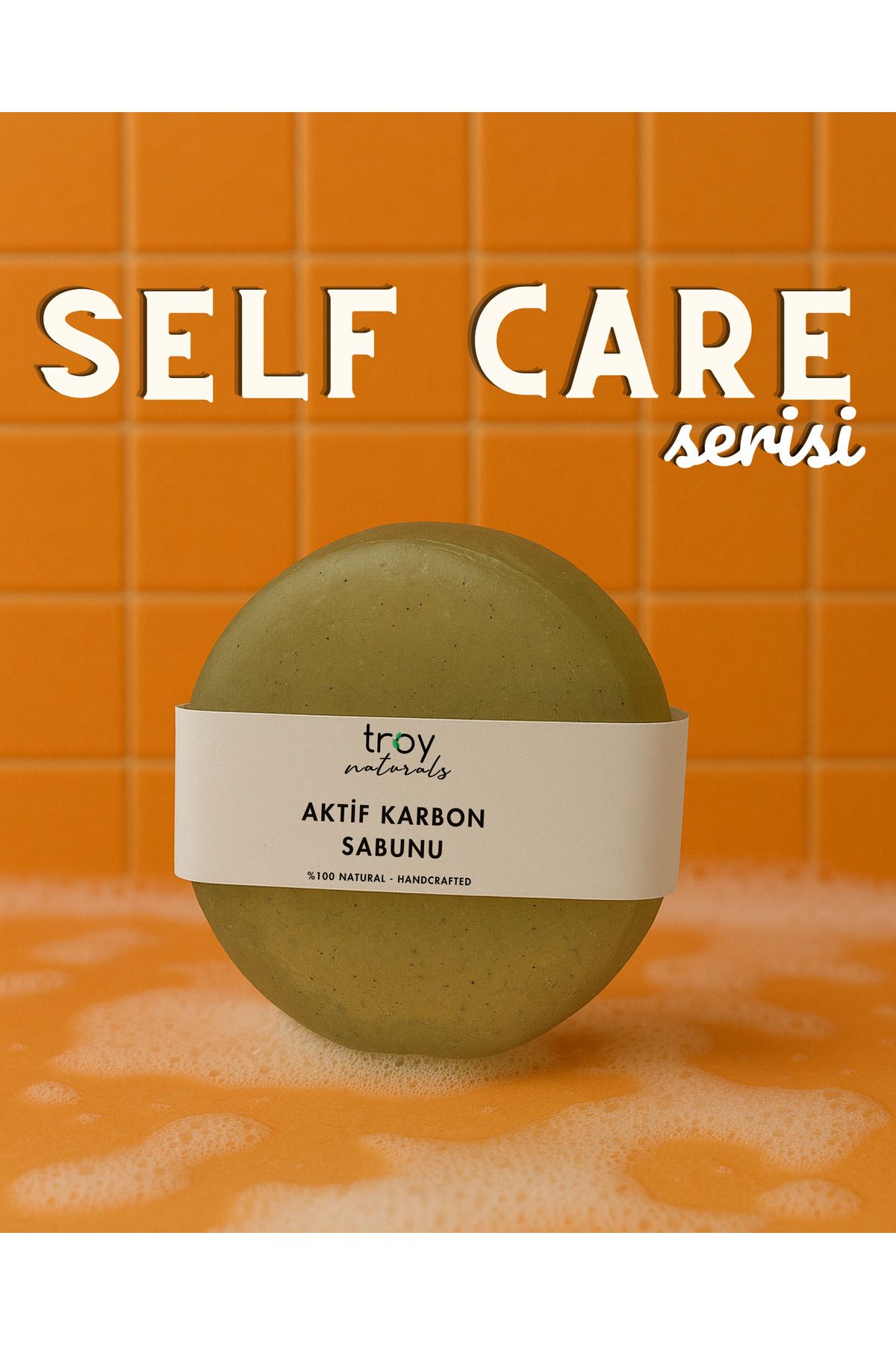 Troy Naturals Yuvarlak Aktif Karbon Sabunu 90 gr
