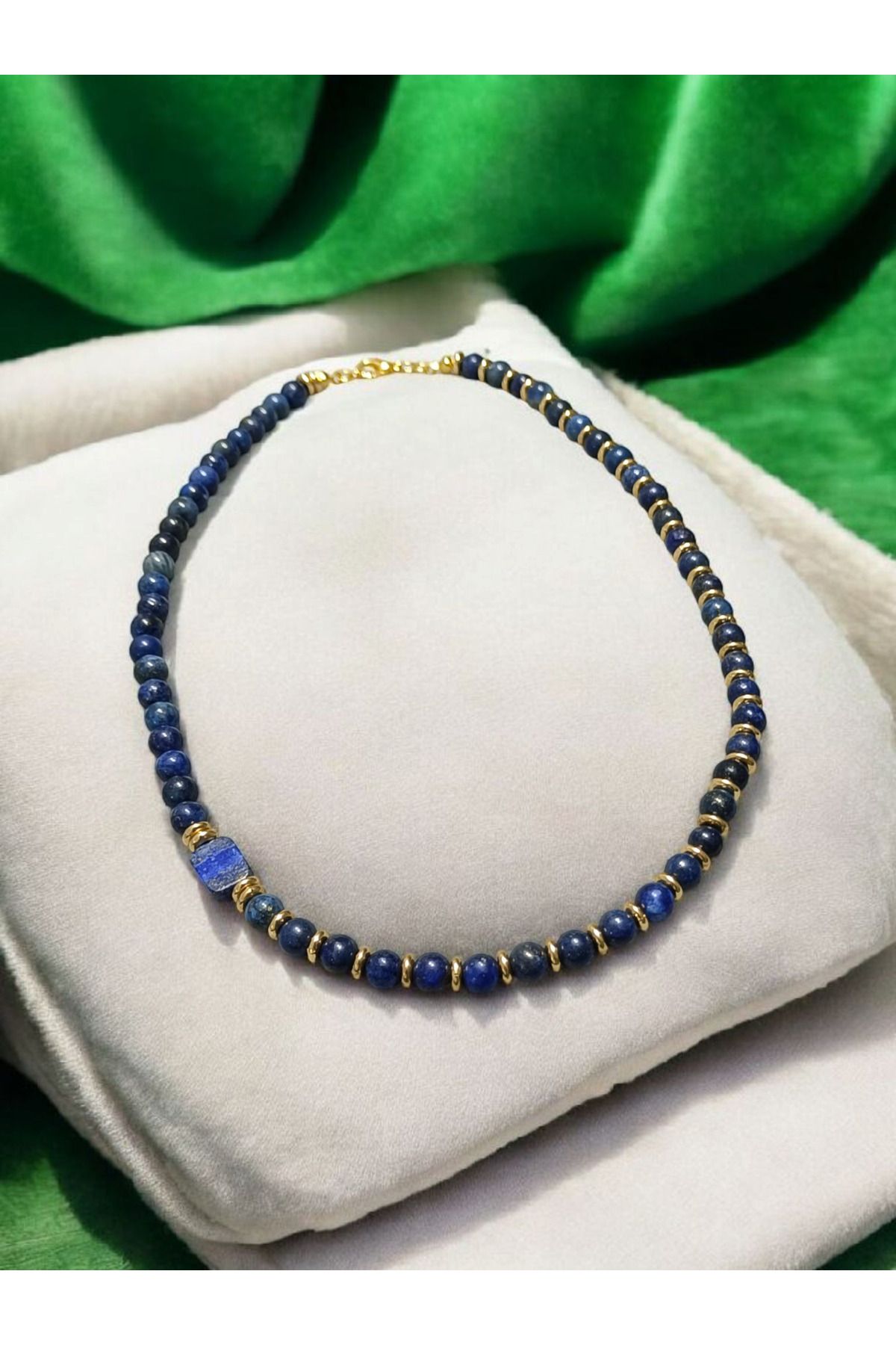 ms denis LAPİS LAZULİ ( BİLGELİK GÜÇLÜ İFADE ) ŞIK KOLYE