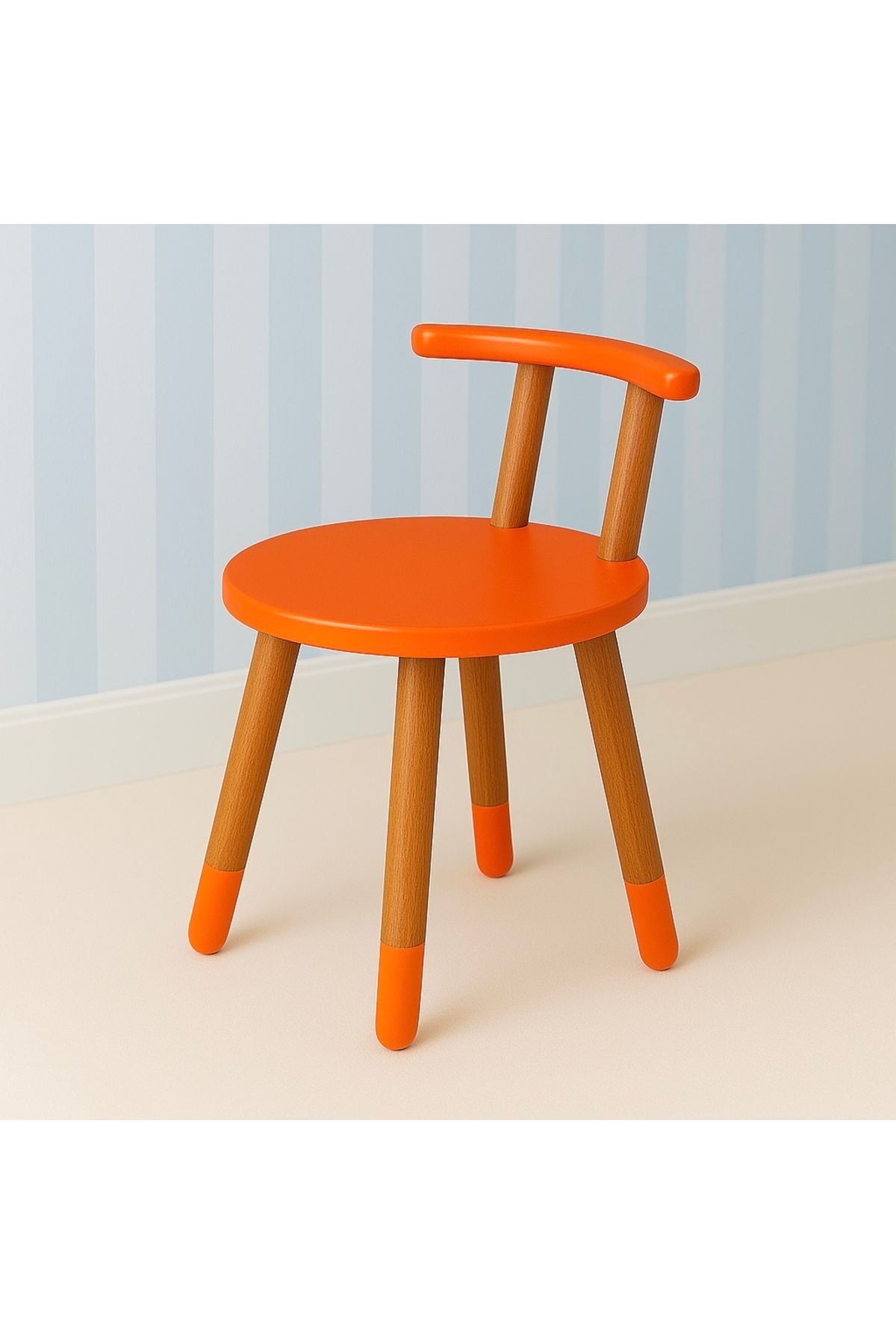 WOODNOX Ahşap Montessori Çocuk Oyun Etkinlik Çalışma Sandalyesi 1 Adet