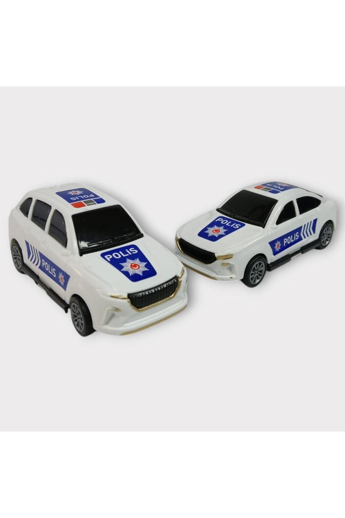 NEZADE STORE Çek Bırak TOGG Polis Arabası - 2li Beyaz (Lisinya)