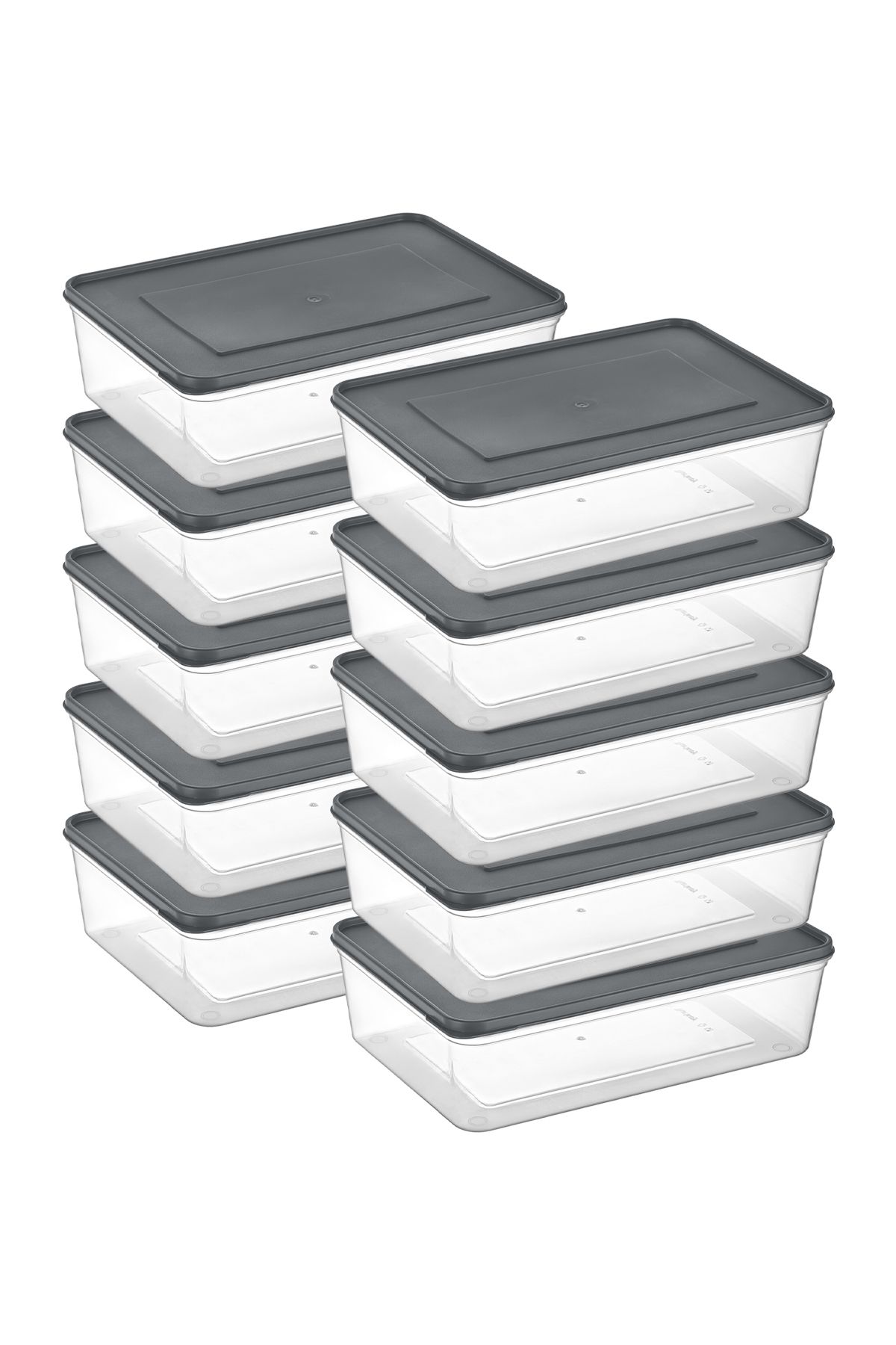 Mefa Mutfak Freshkeep 10'lu 4 Litre Gri Buzdolabı Organizer Mikrodalga Ve Difrize Uygun Saklama Kabı