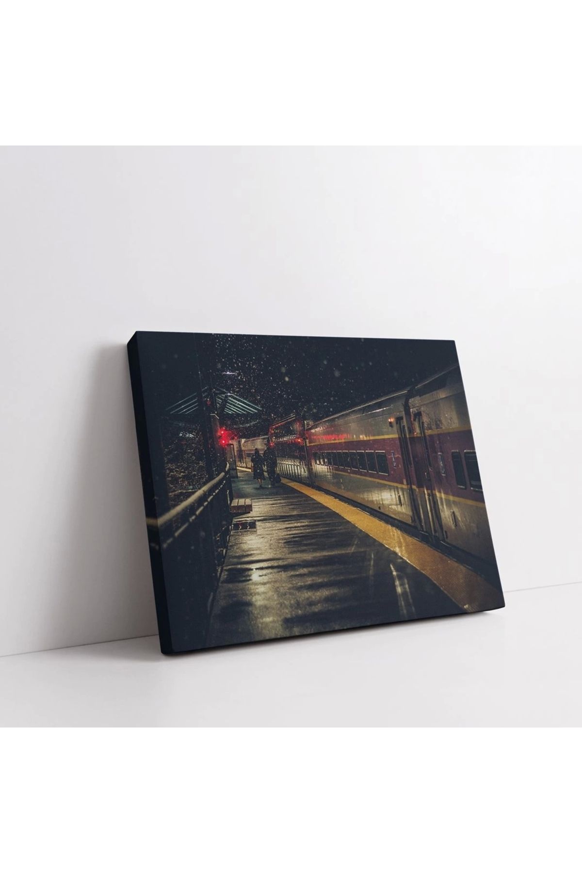 VOGLOO Gece Metro Yatay Kanvas Tablo