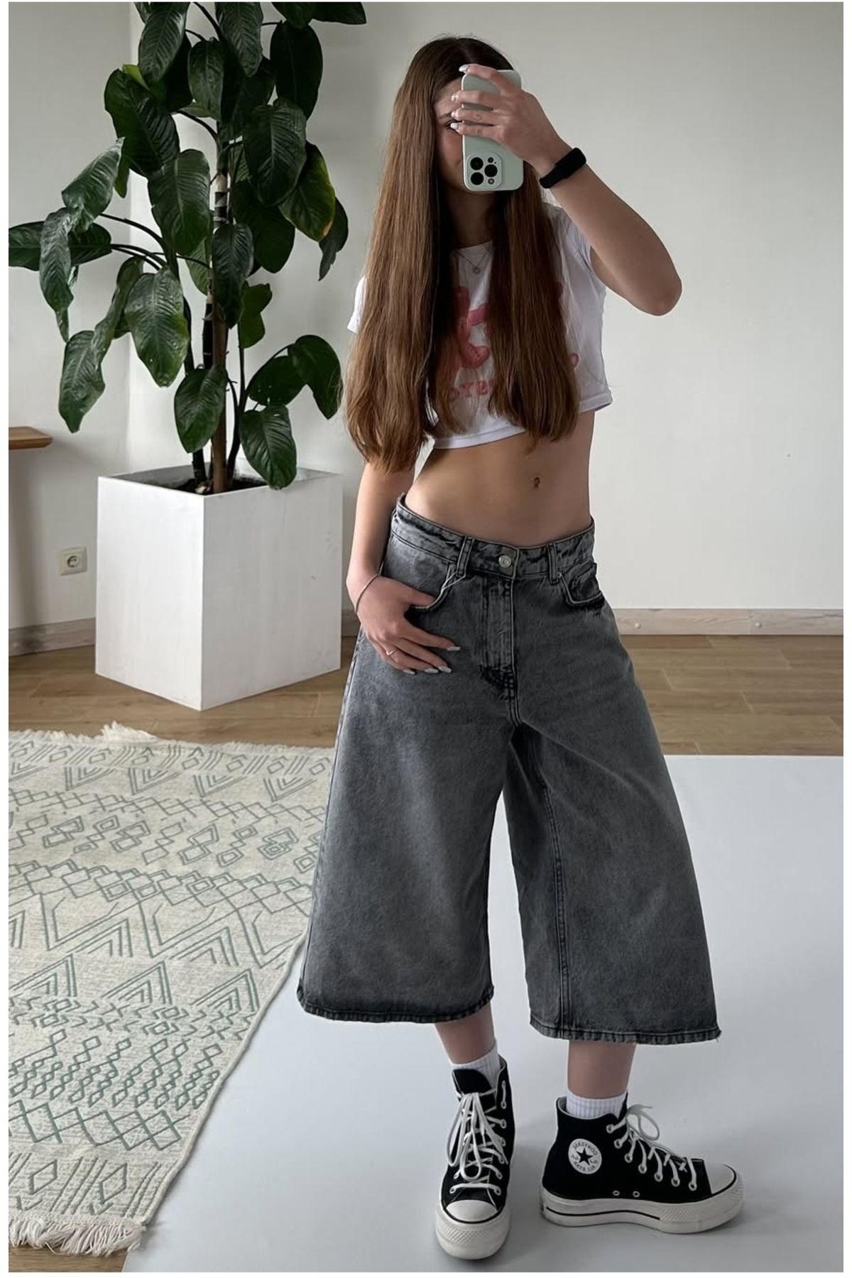DEEFWEAR Y2K Yıkamalı BAGGY Unisex Denim Şort Bermuda