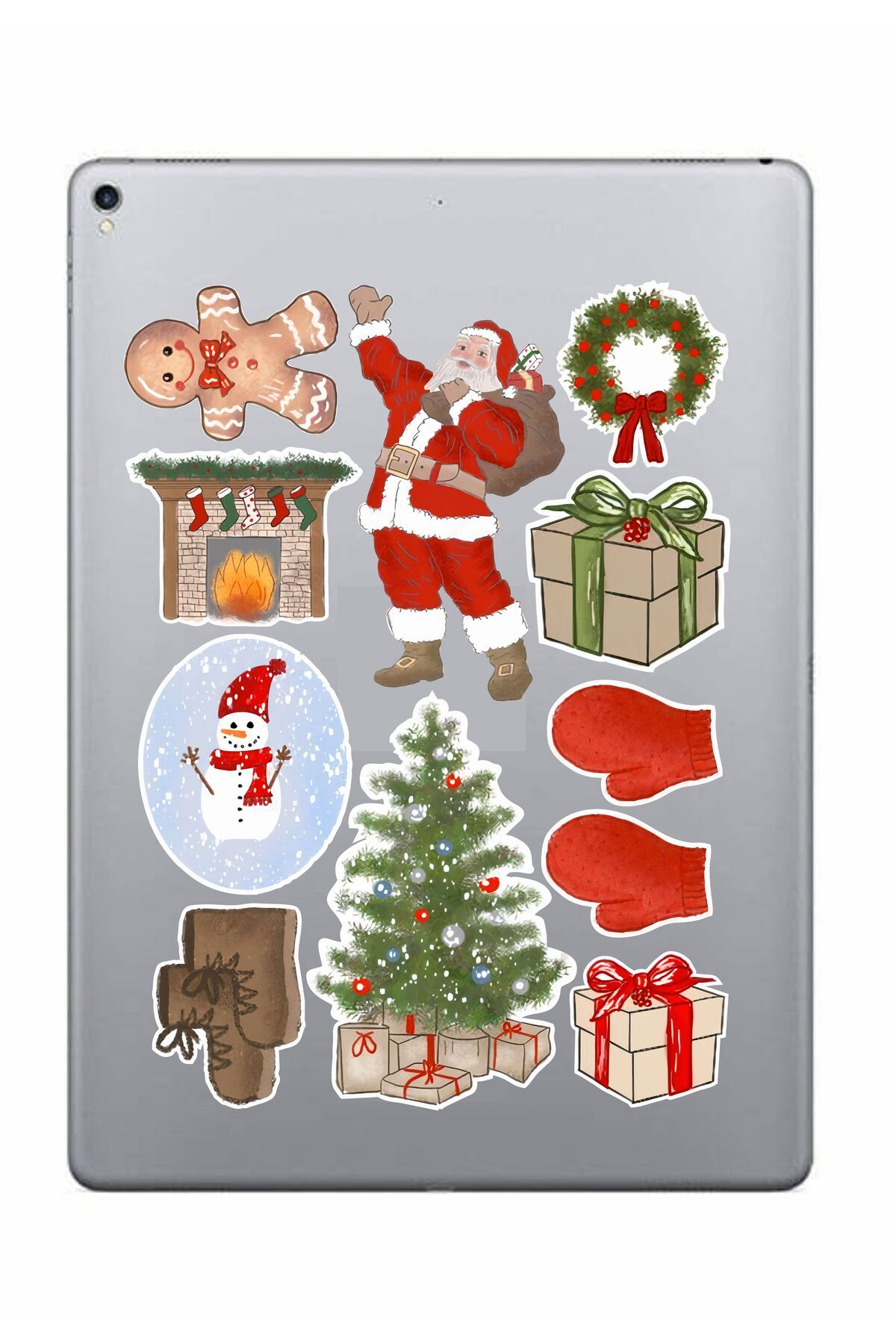 hediyenebak Noel ve Yeniyıl Sticker Seti | Laptop Ajanda Pc Tablet Telefon Defter Etiket Bullet Journal