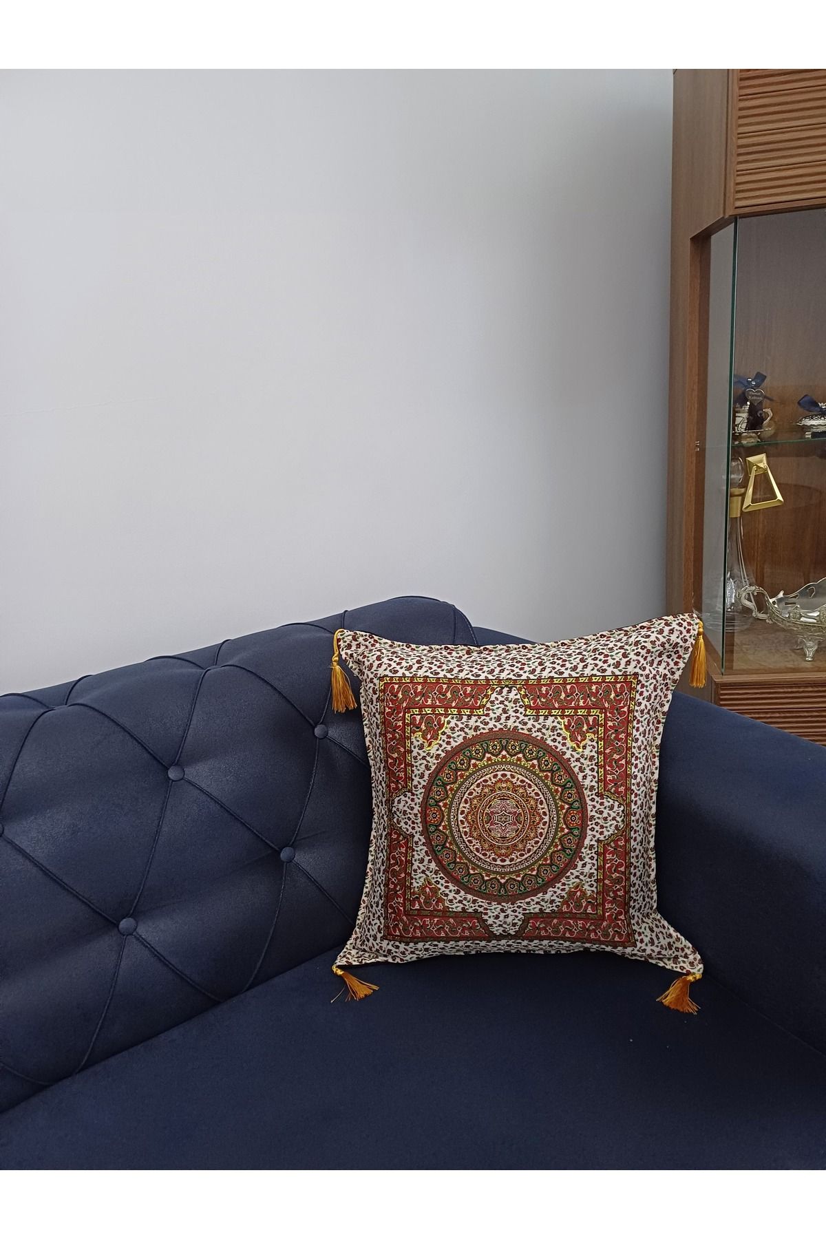 Cappadocia Family Store Özel Dokuma Türk Kilim Motifli Dekoratif Kırlent Yastık Kılıfı(Baskı veya Boya değildir)
