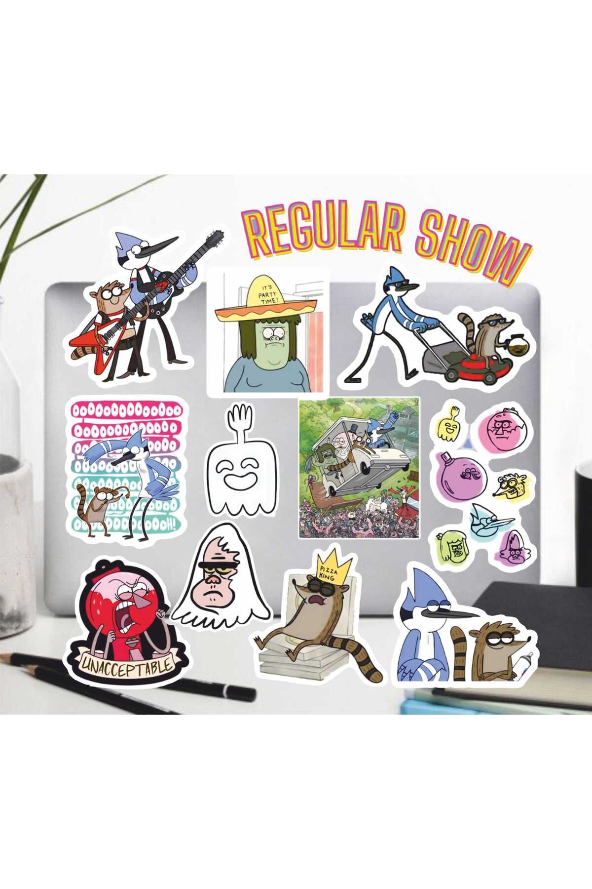hediyenebak Regular Show Seri 2 Sticker Seti | Laptop Ajanda Pc Tablet Telefon Defter Etiket Bullet Journal