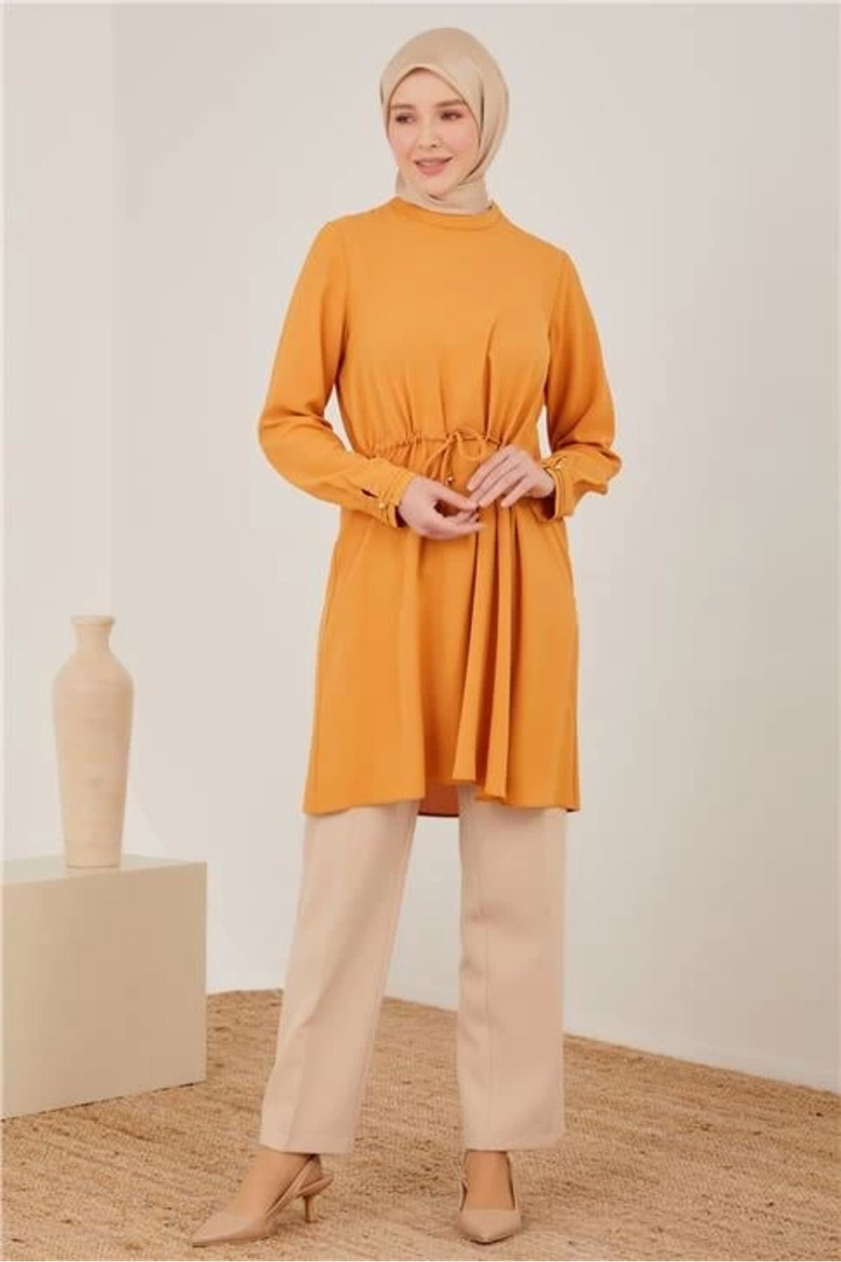 aradimtaradim Armine Kuşgözü Ve Tünelli Tunik 23Y4436 Karamel