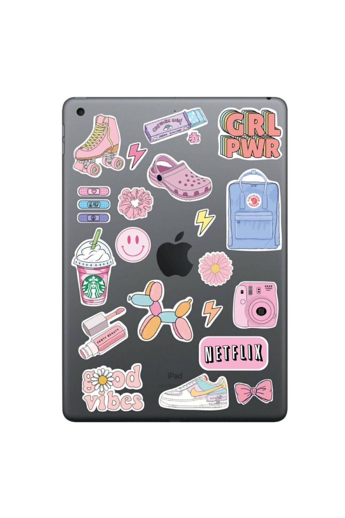 hediyenebak Pinky Temalı Sticker Seti | Laptop Ajanda Pc Tablet Telefon Defter Etiket Bullet Journal