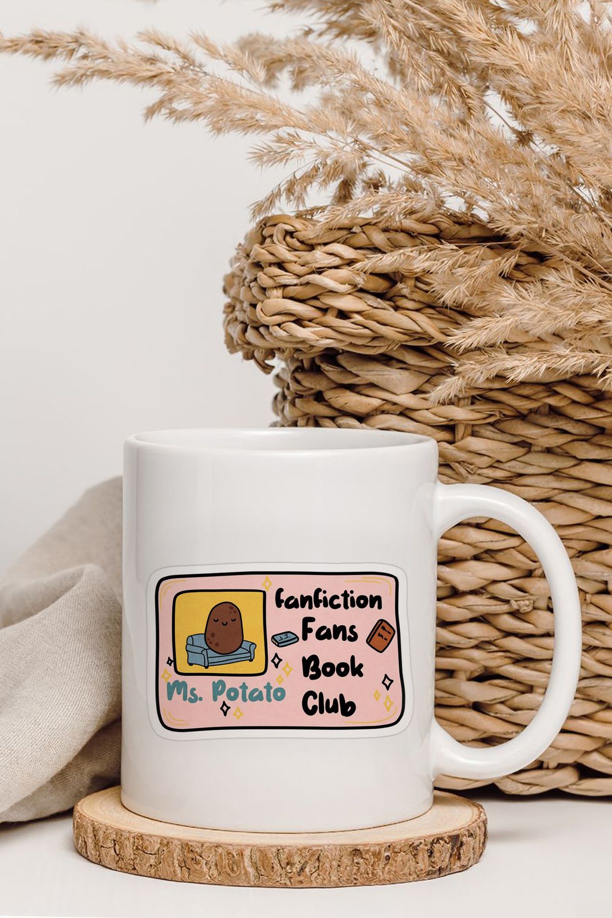 shop Ms. Patates Fanfiction Fans Book Club Kartı Baskılı Kupa