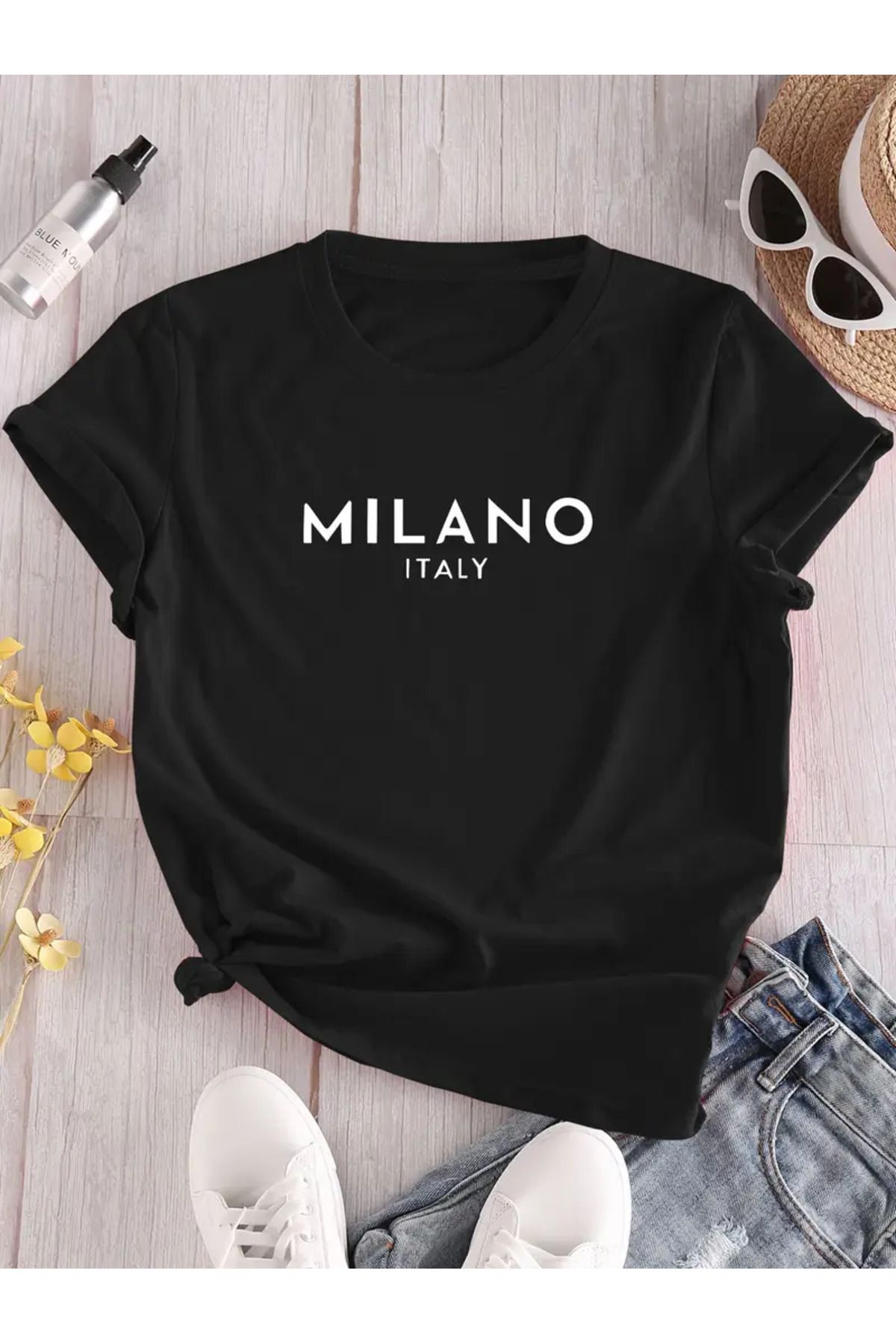 LEIVOR Milano Italy Baskılı Kadın T-shirt