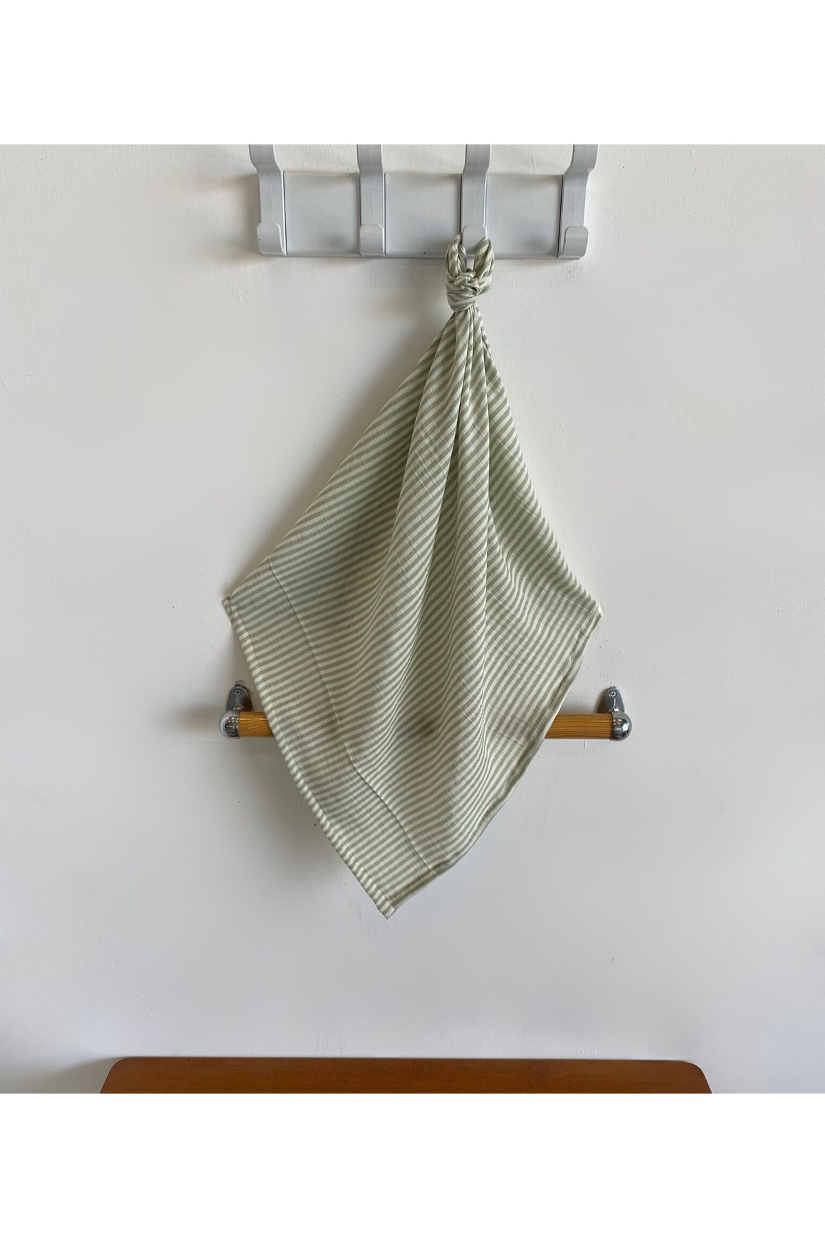 Green Deals "%100 Organik Pamuk Çizgili Müslin Bebek Battaniyesi – Yumuşacık, Nefes Alan Pike |100x100cm