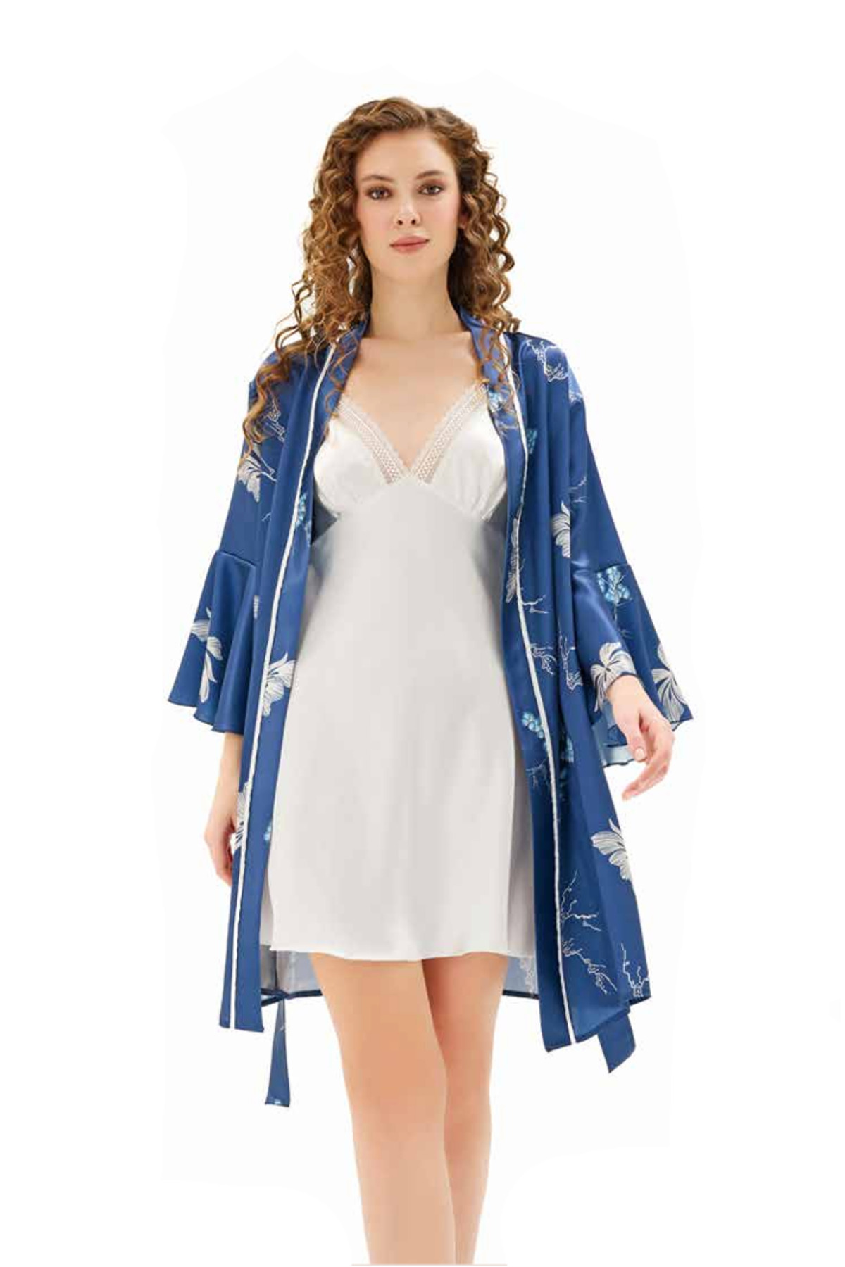 Genel Markalar İç Giyim MOONGİRL Saten Kısa İkili Gecelik Takım