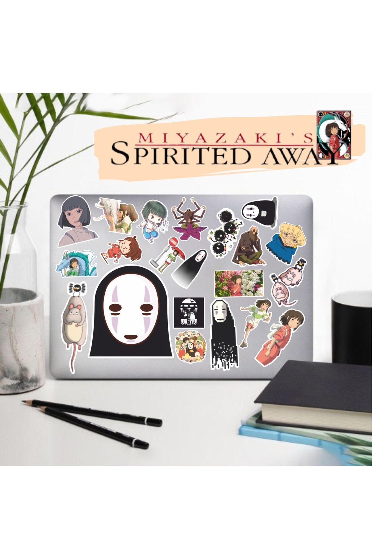 hediyenebak Spirited Away Seri 1 Sticker Seti | Laptop Ajanda Pc Tablet Telefon Defter Etiket Bullet Journal