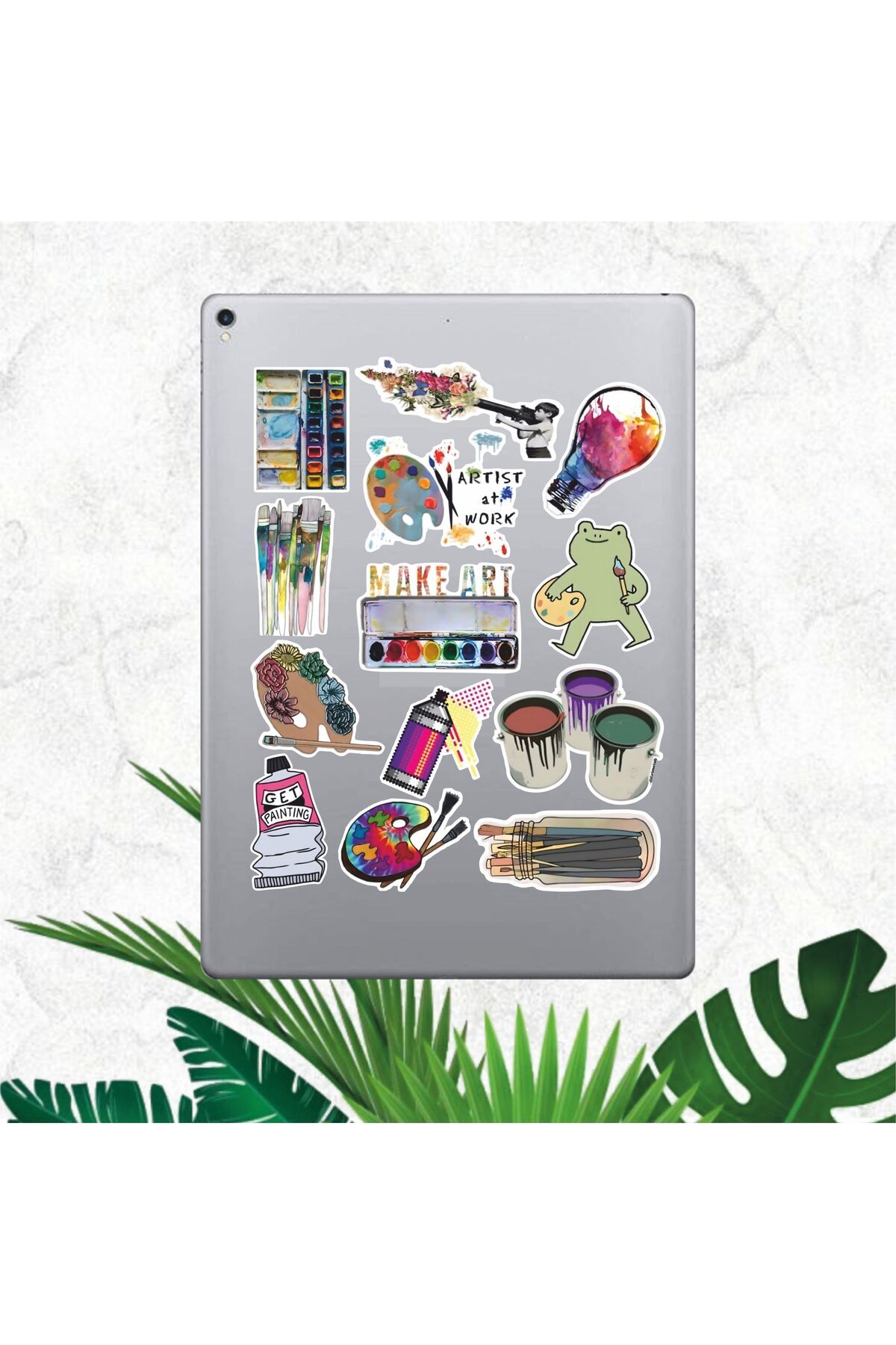 hediyenebak Sanat Ressam Sticker Seti | Laptop Ajanda Pc Tablet Telefon Defter Etiket Bullet Journal