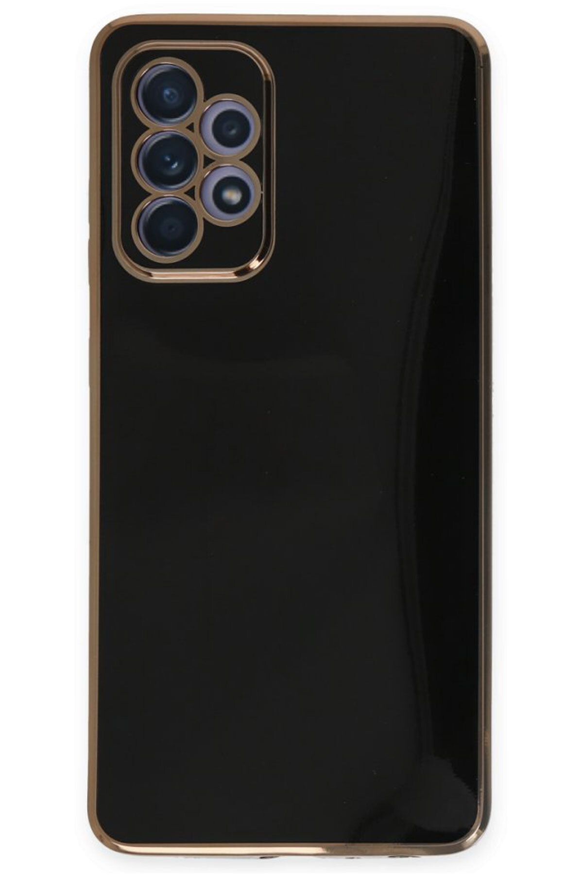 CEPSTOK Samsung Galaxy A52 Kılıf Kenar Detaylı Yumuşak Parlak Silikon
