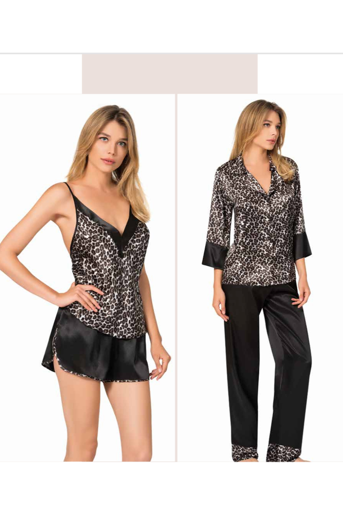 Genel Markalar İç Giyim MOONGİRL Saten Gecelik Set Takım