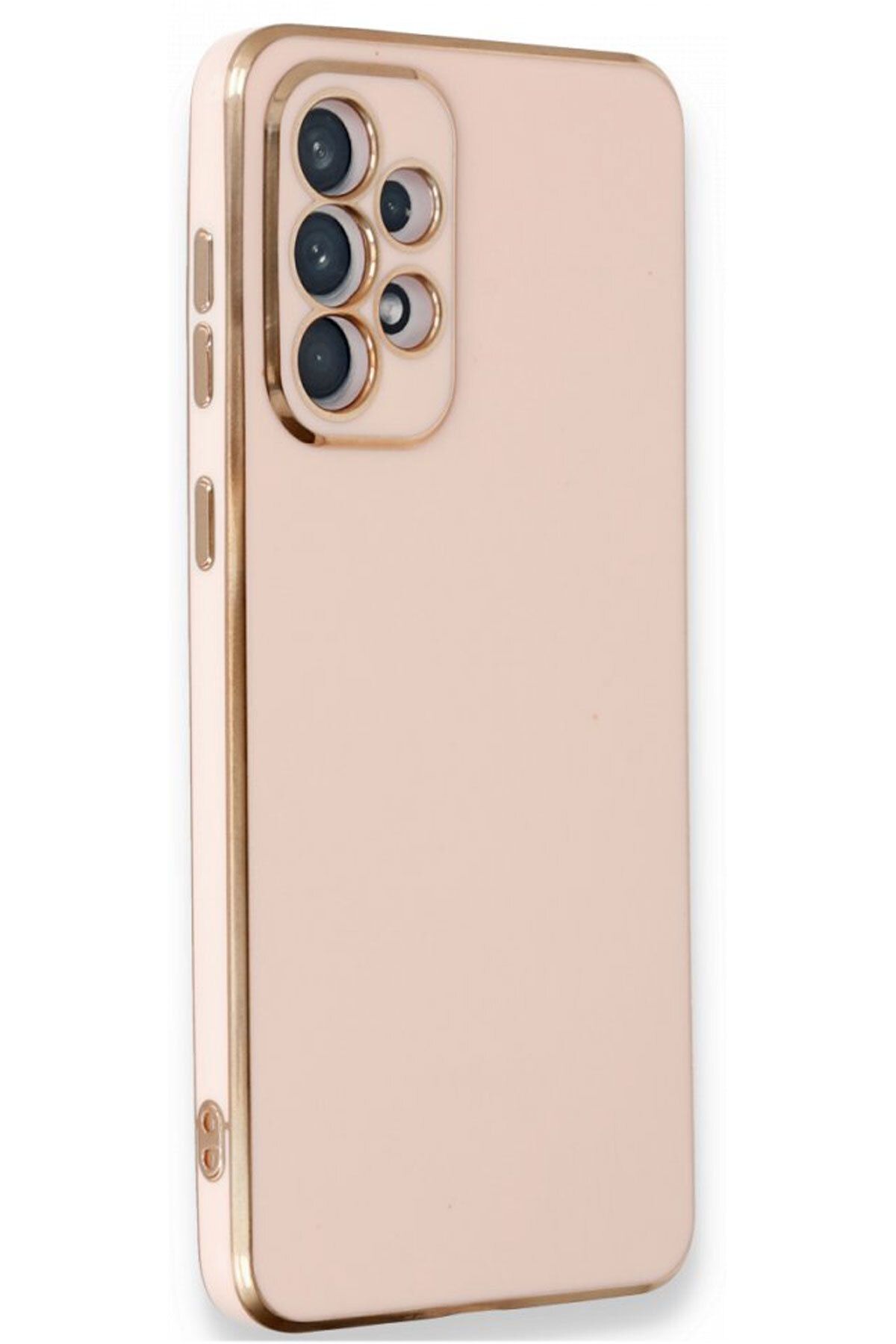 CEPSTOK Samsung Galaxy A53 Kılıf Kenar Detaylı Yumuşak Parlak Silikon