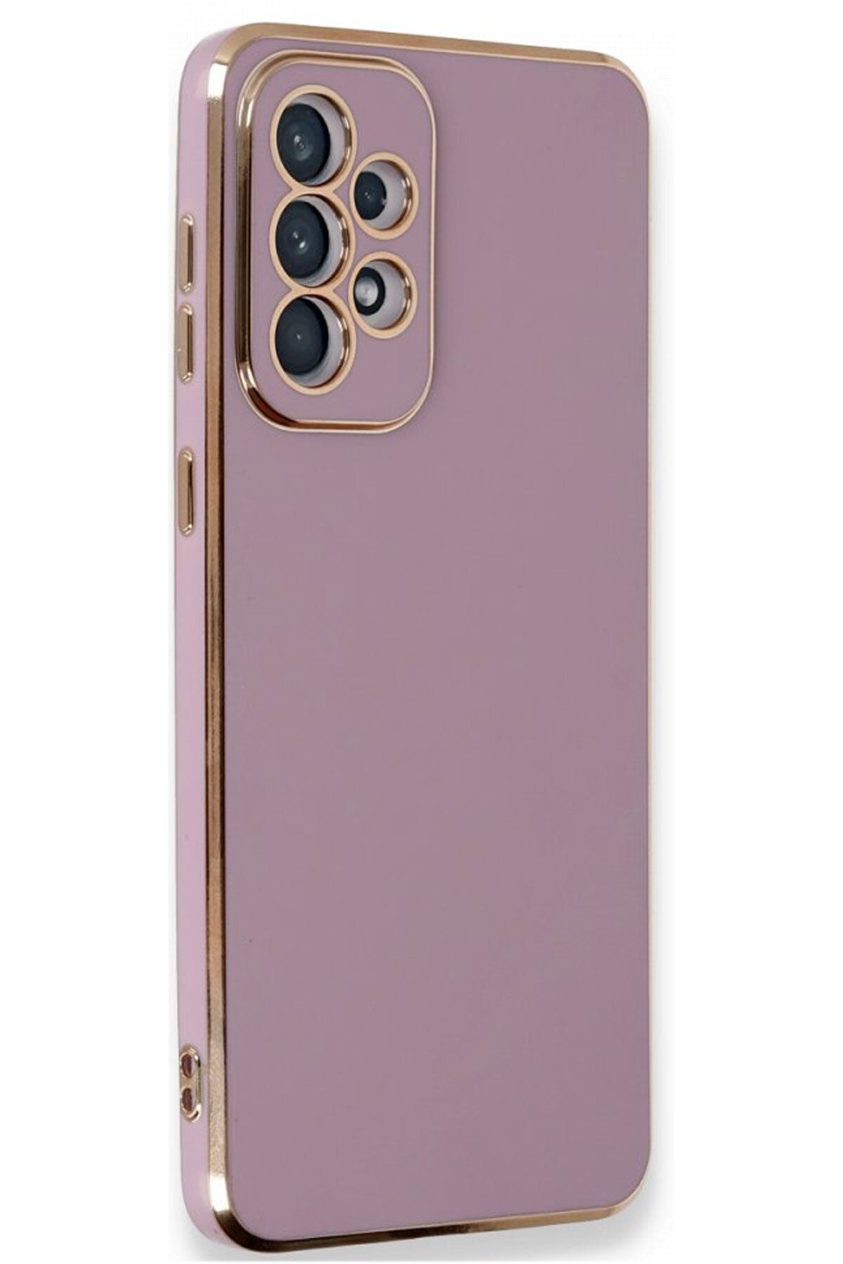 CEPSTOK Samsung Galaxy A53 Kılıf Kenar Detaylı Yumuşak Parlak Silikon