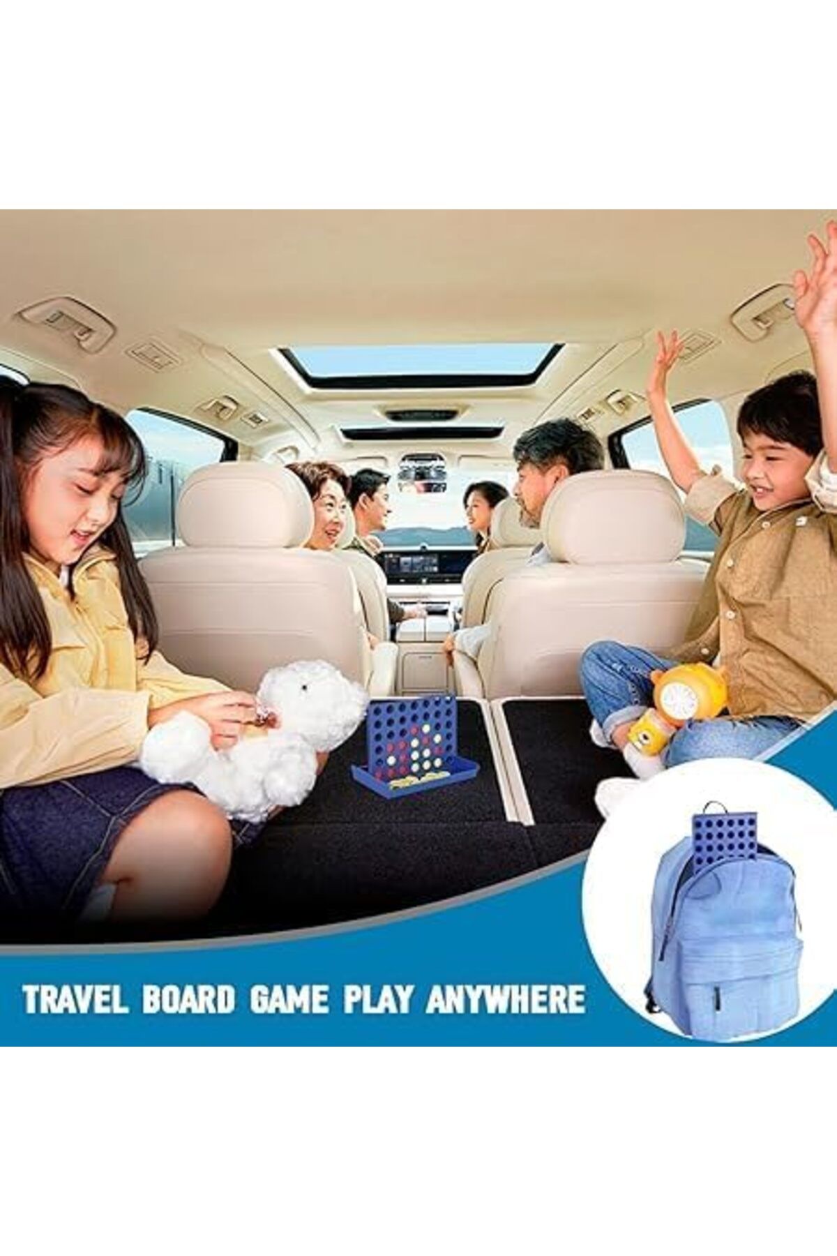 Other-Small Bingo Game 4 in a Row, Compact Strategy Board Game for Kids and Adults 7