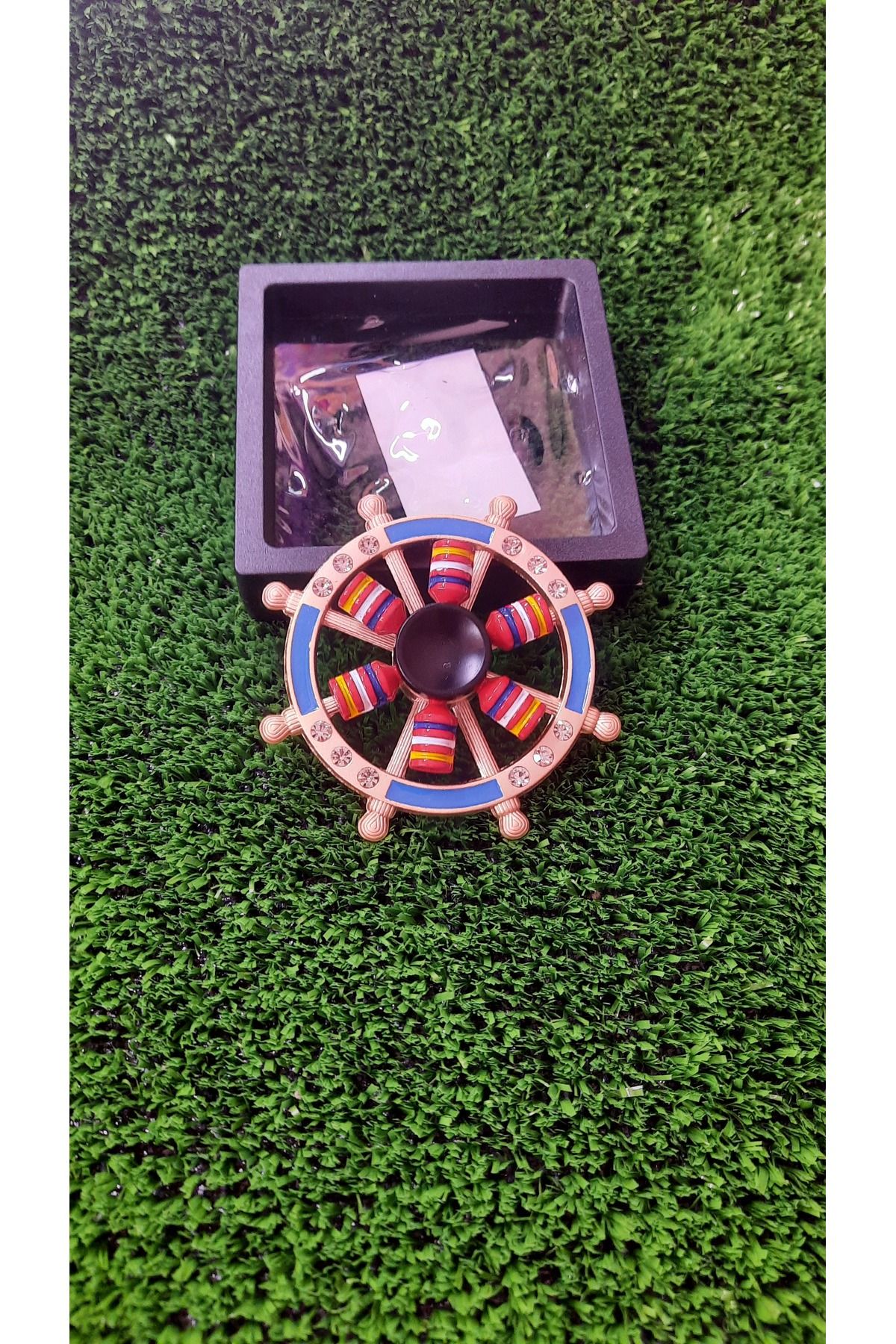 TOYSTAR Özel Kutulu Metal Stres Çarkı Metal Gemi Dümeni 9 cm Model 3