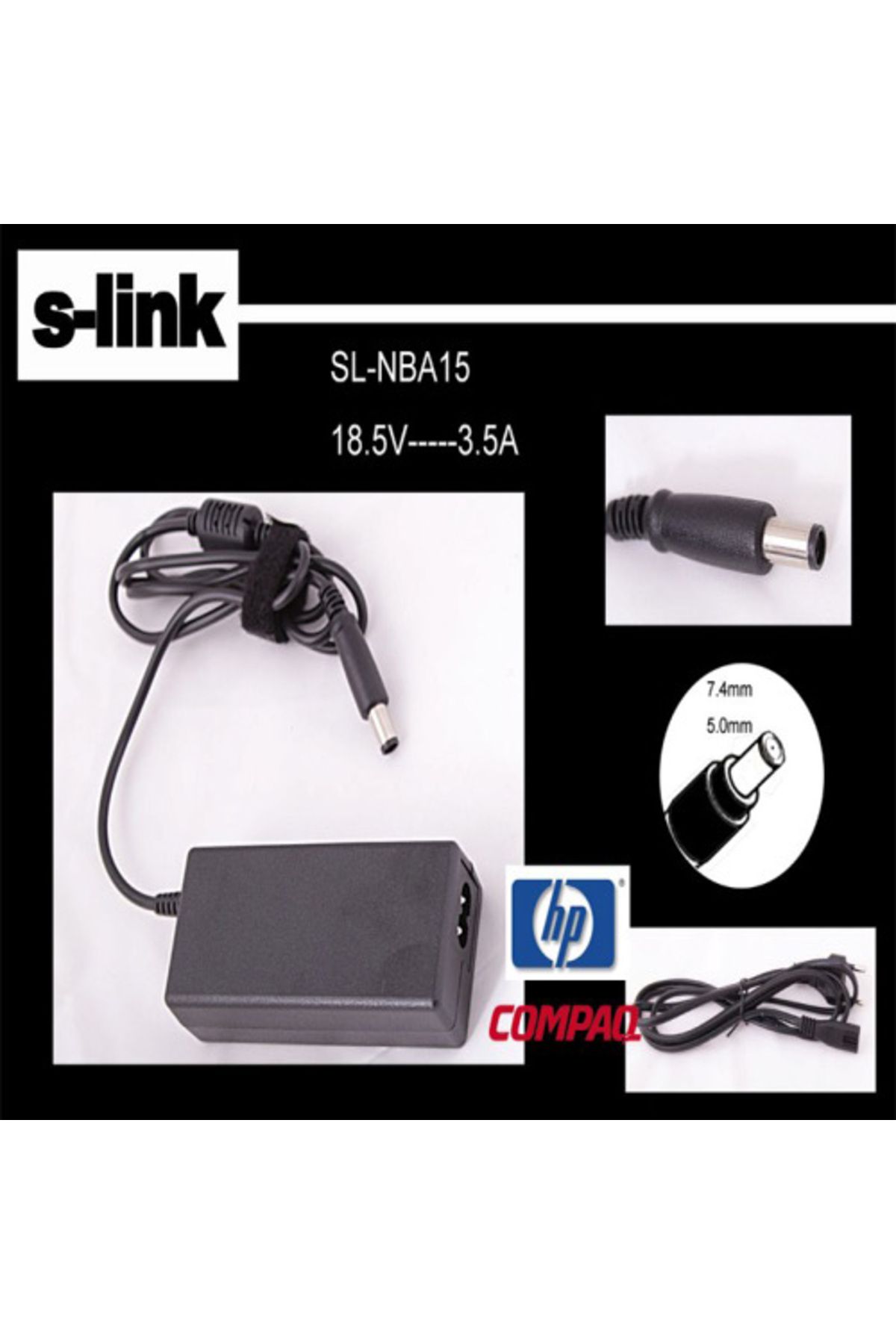 Pazarcan S-Link Sl-Nba15 18.5V 3.5A 7.4*5.0Mm Notebook Adaptörü