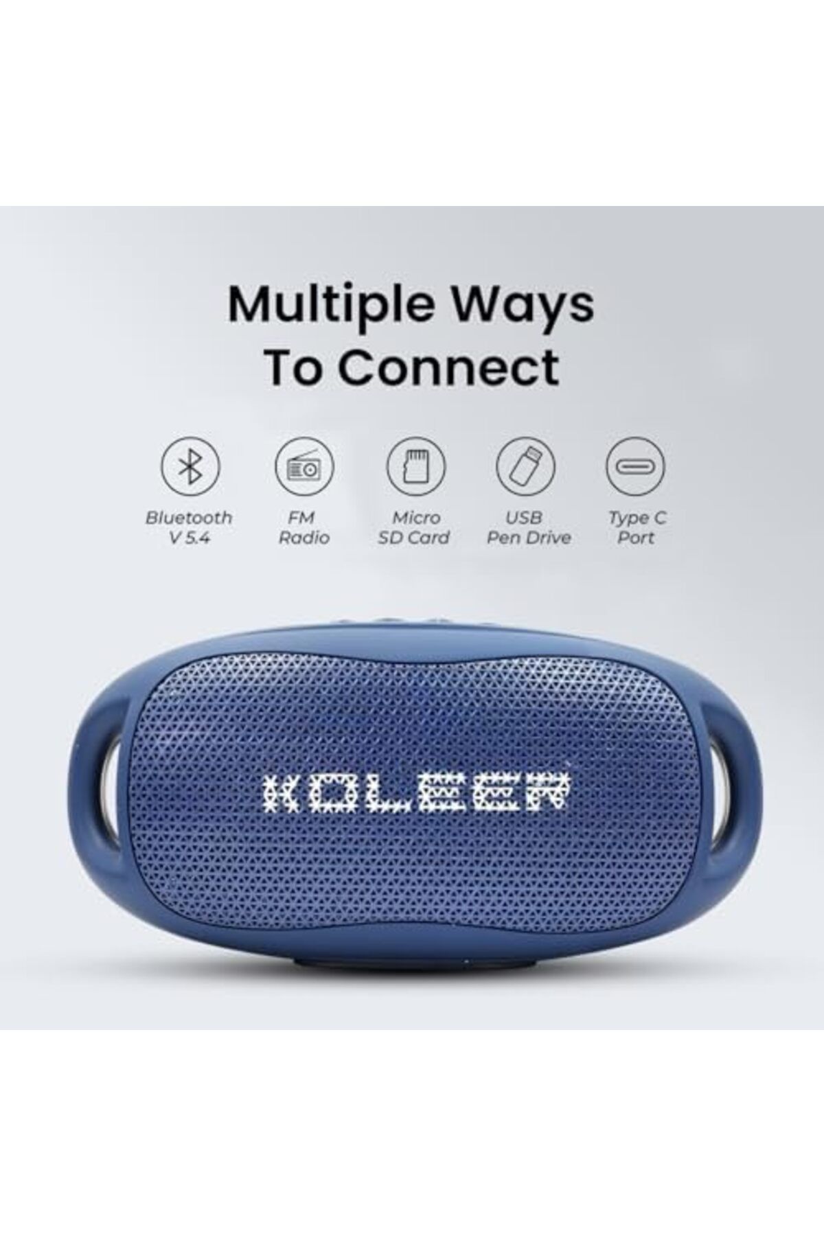 KOLEER-Heatz Zs24 Sound Lite Pro Bluetooth Speaker - 12w Output, Tws, Led Light, Usb, Tf, Aux Compatible 6