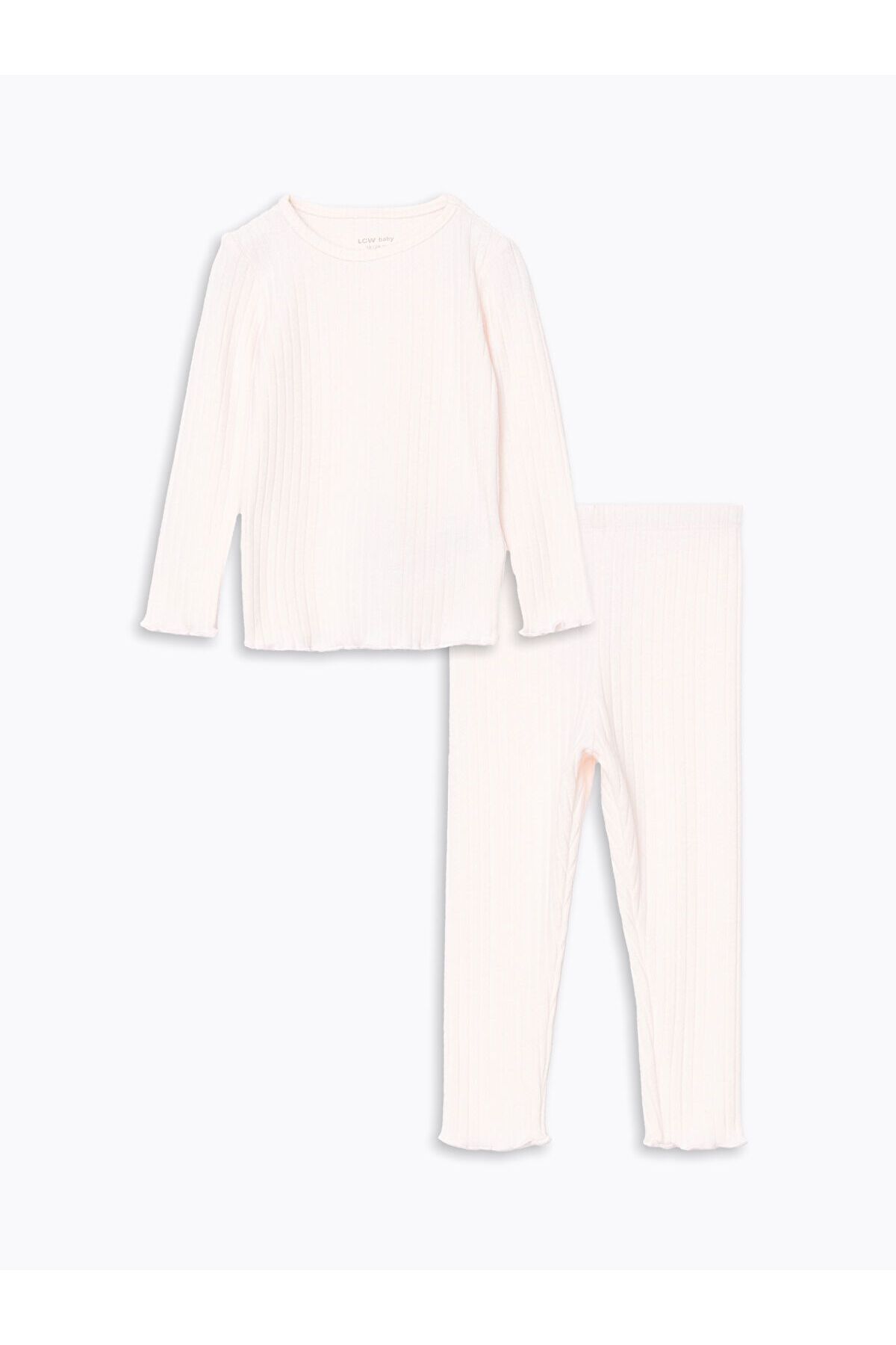 LC Waikiki Beli Lastikli Basic Kız Bebek Pijama Takım