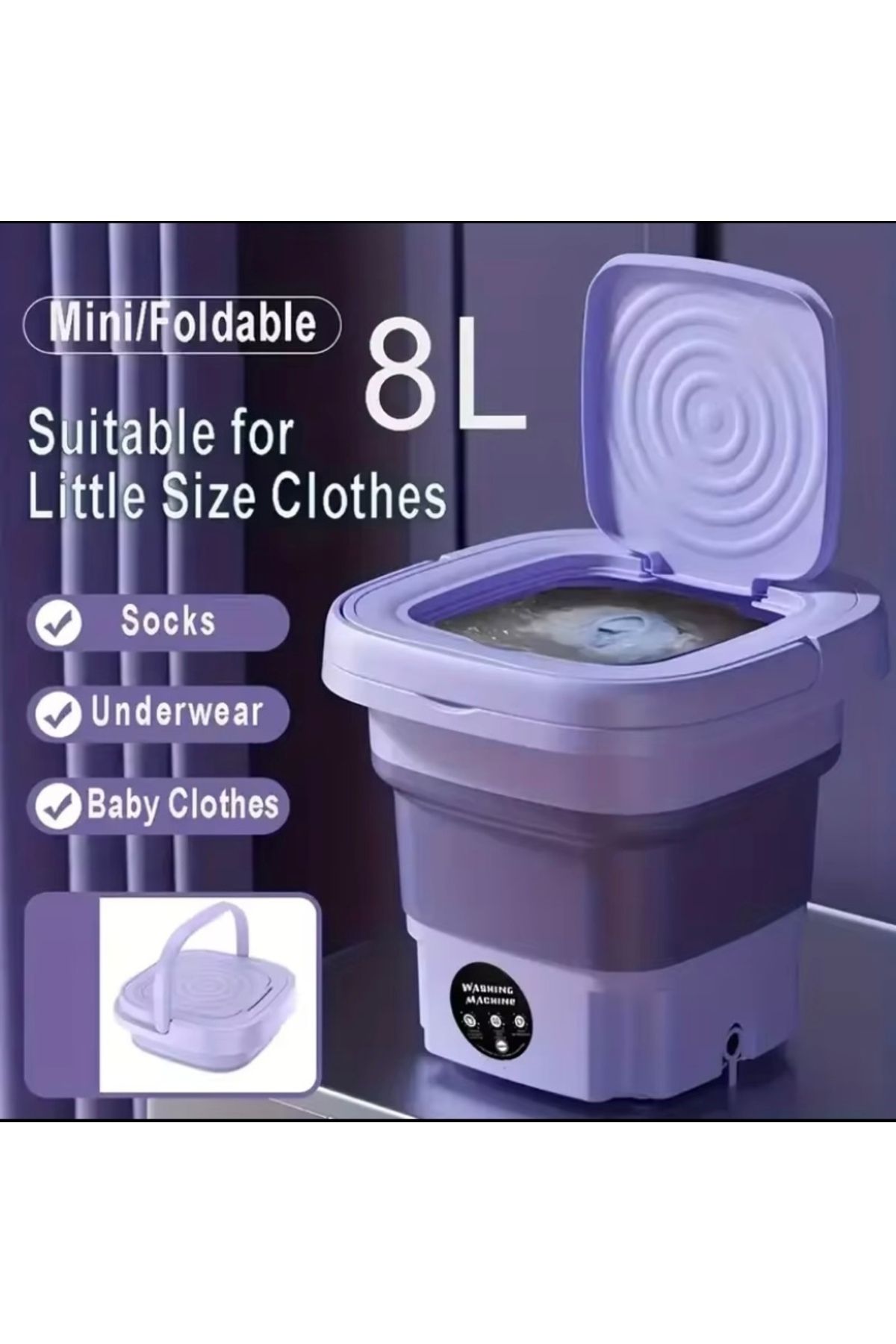 Melis Tansu Katlanabilir Mini Çamaşır Makinesi 8l – Sessiz, Portatif Ve Pratik | Trendyolda
