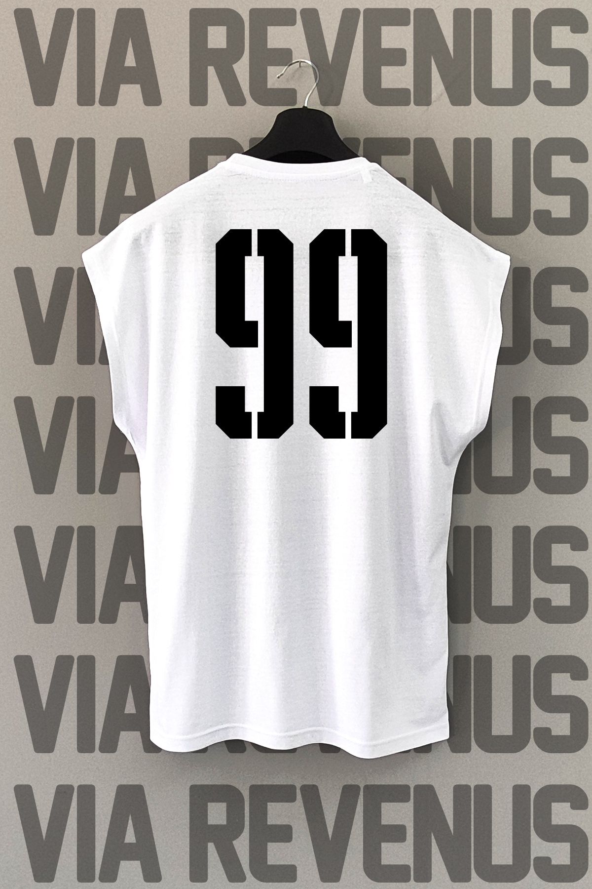 Vordevia 99 Sırt Baskılı Sıfır Kollu Bisiklet Yaka Spor Tshirt