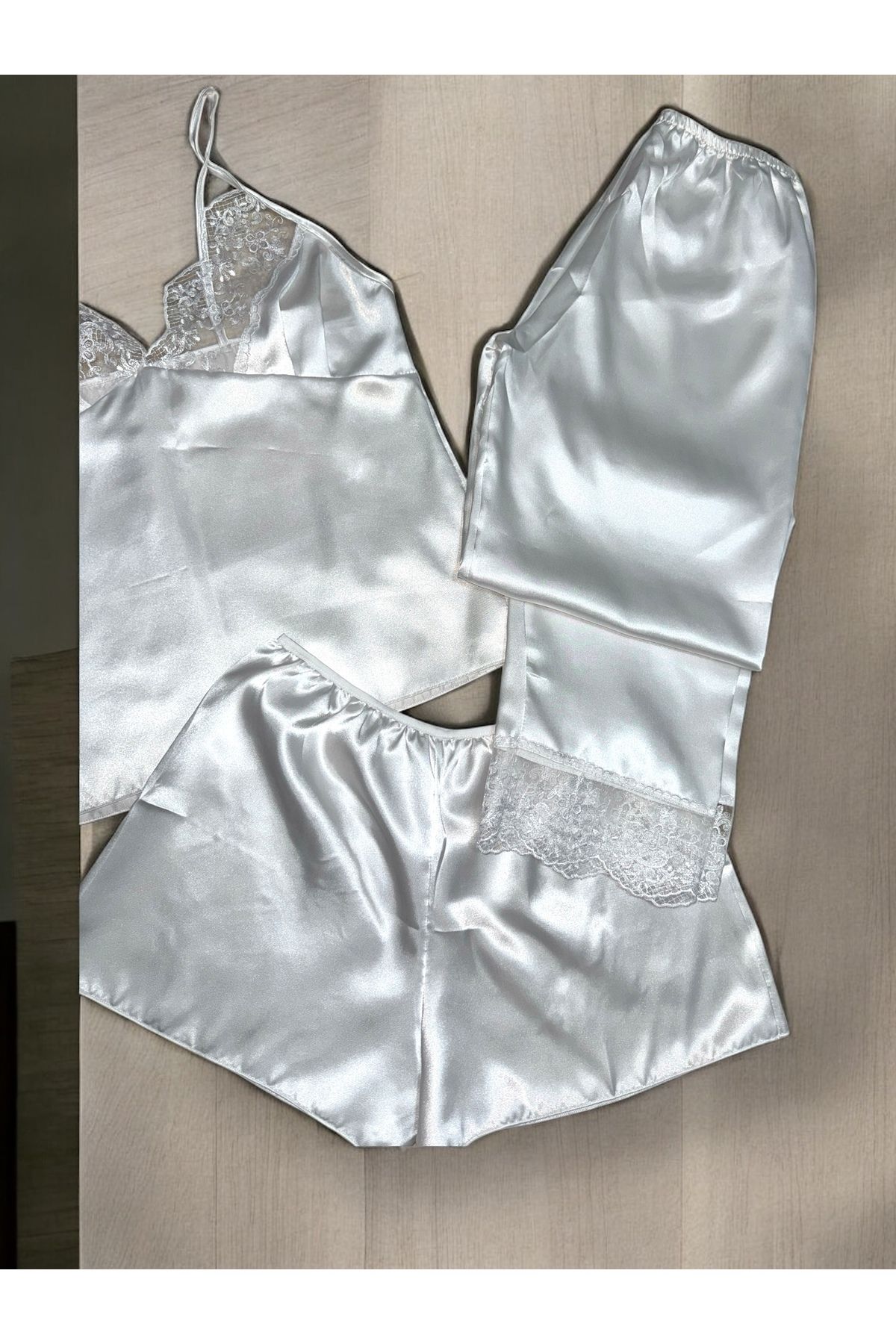 SATTENS-5 Piece Dower Satin Women's Nightgown Dower Set + Box Gift 2