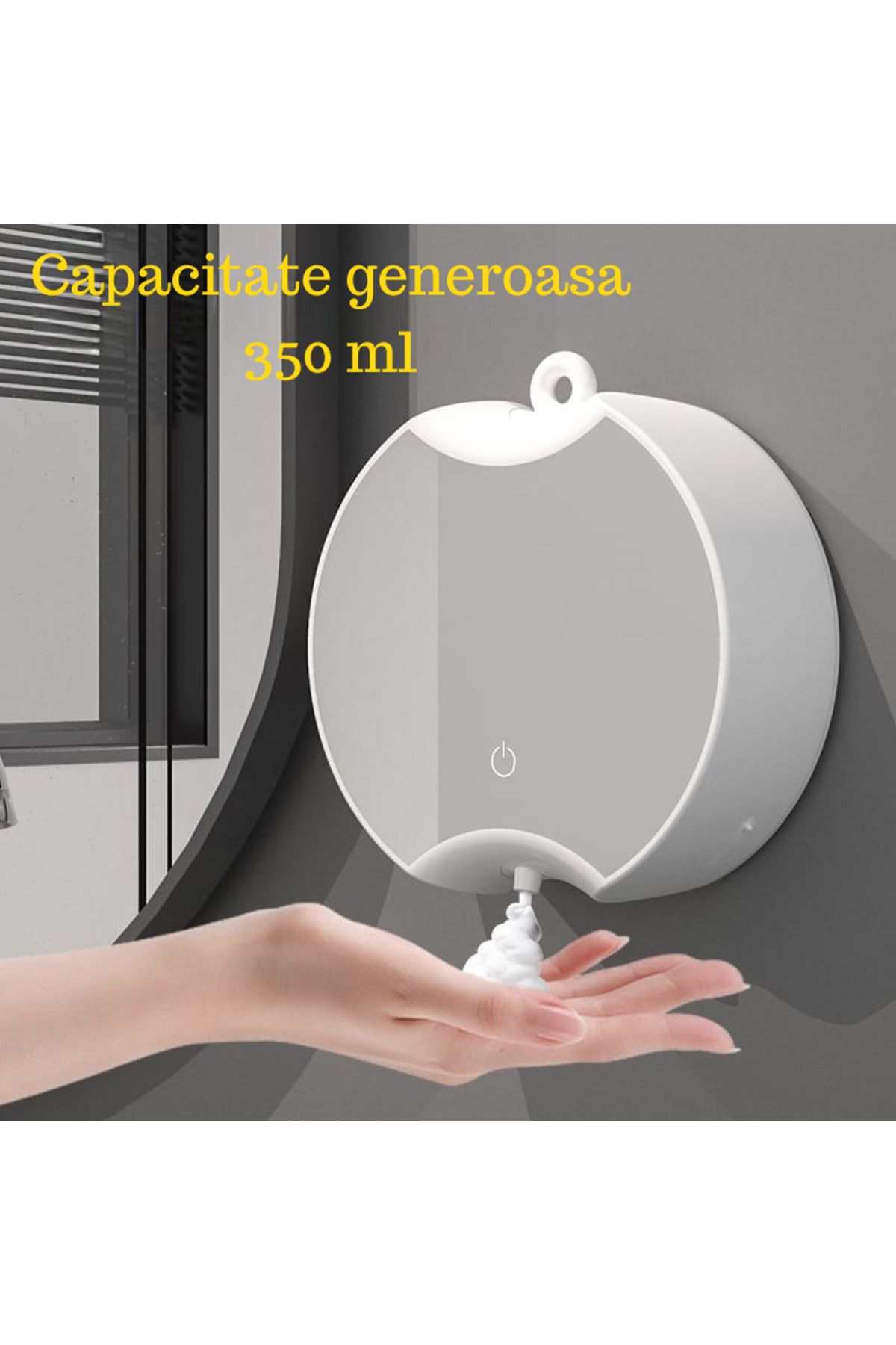 MARYALEX-Dozator Sapun Lichid Cu Spuma, Senzor De Miscare, Prindere De Perete Fara Gauri, Baie, Bucatarie 6