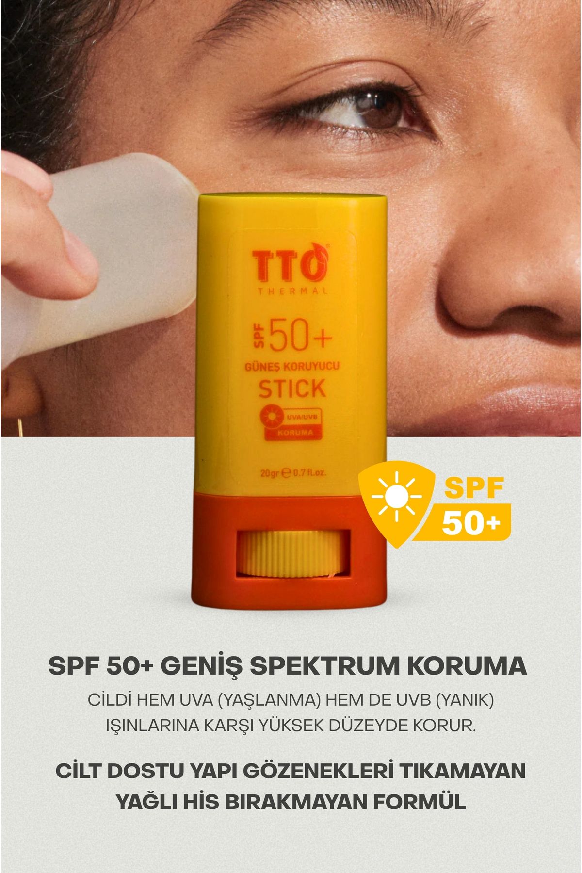 TTO-Sunscreen Stick 50Spf Uva Uvb Protection 2