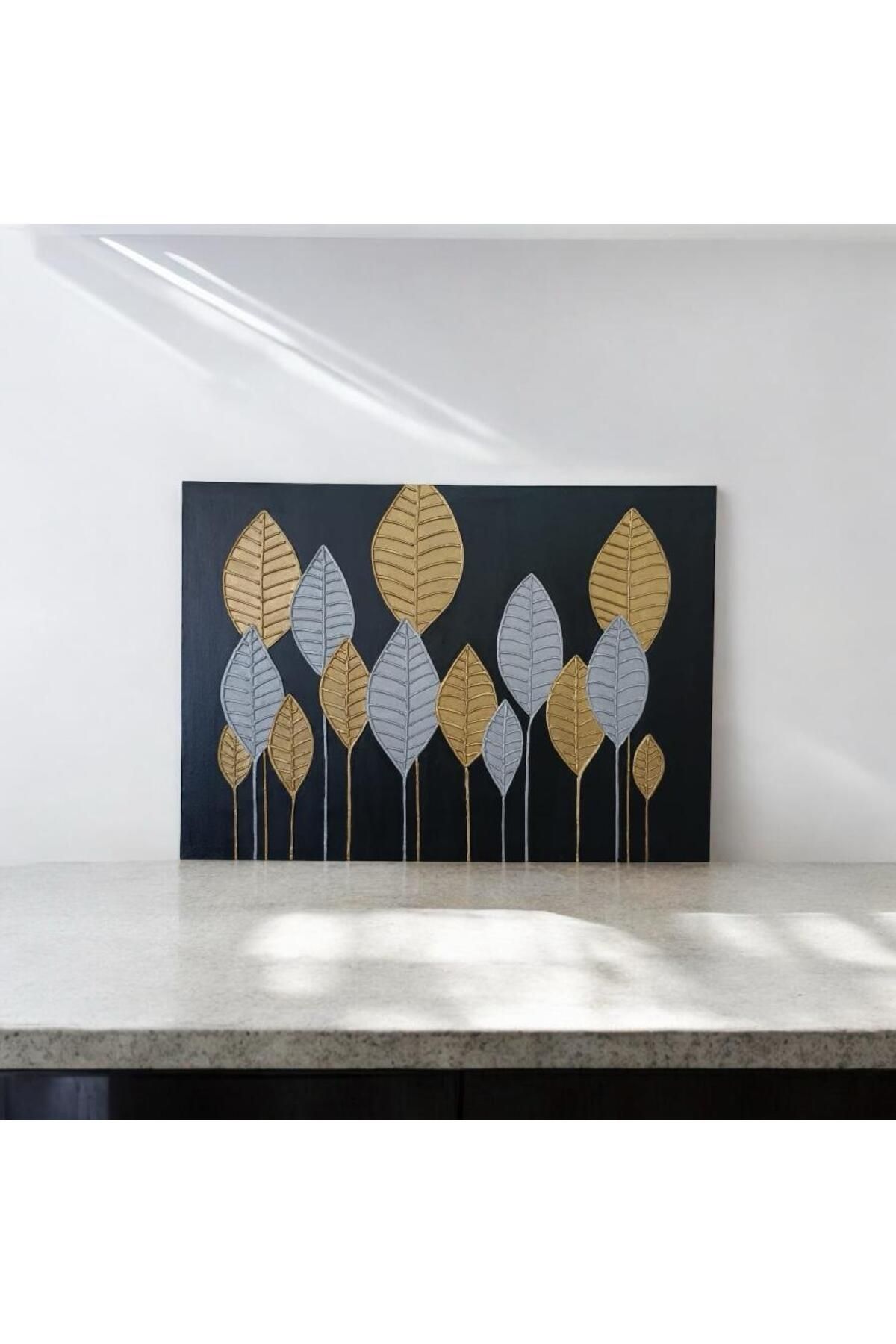 KeyArt KEY ART Leaves 50×70 ölçülerinde dokulu tablo