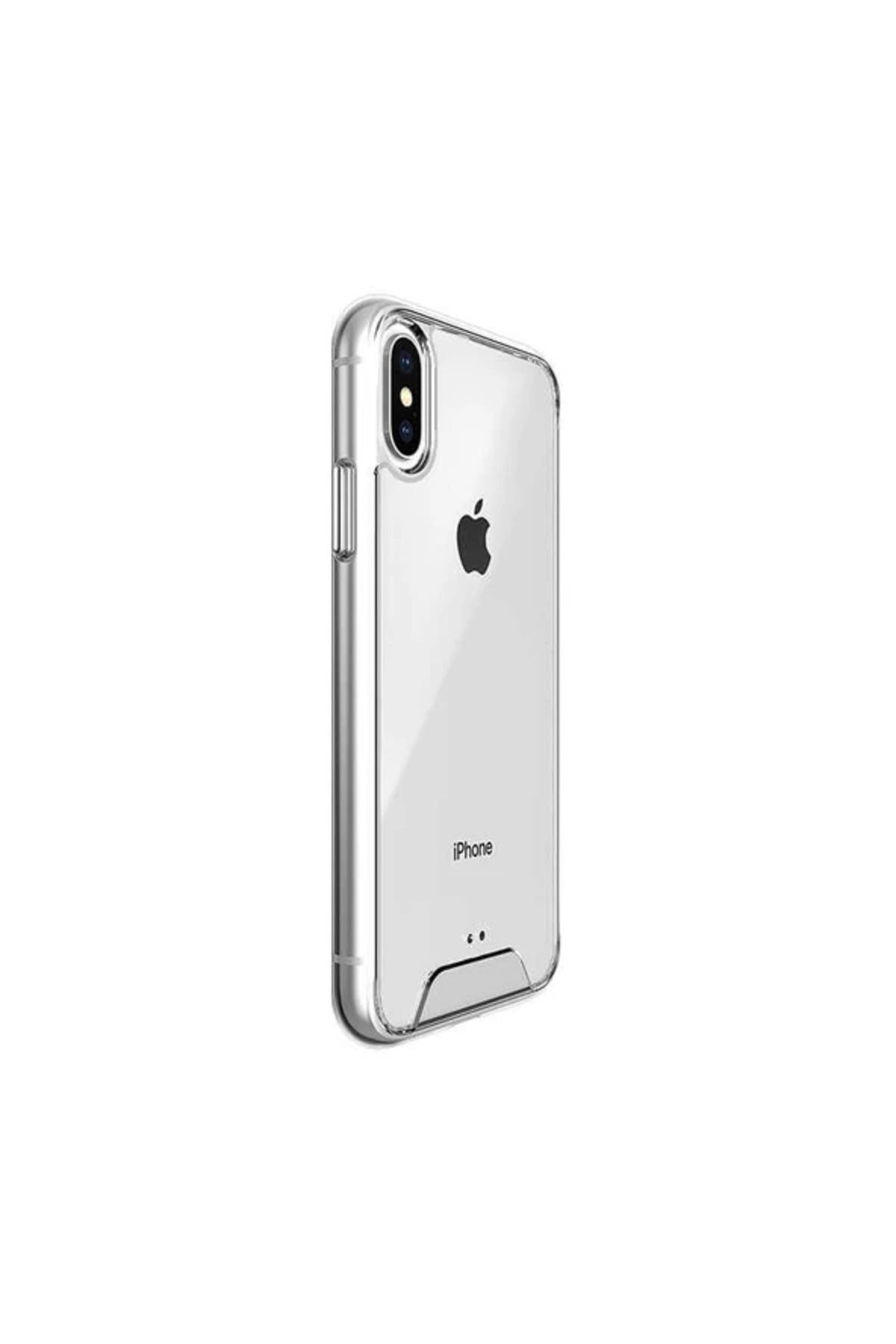 Glazef İPHONE XS Şeffaf Kılıf Kamera Korumalı Ultra İnce Esnek Kılıf