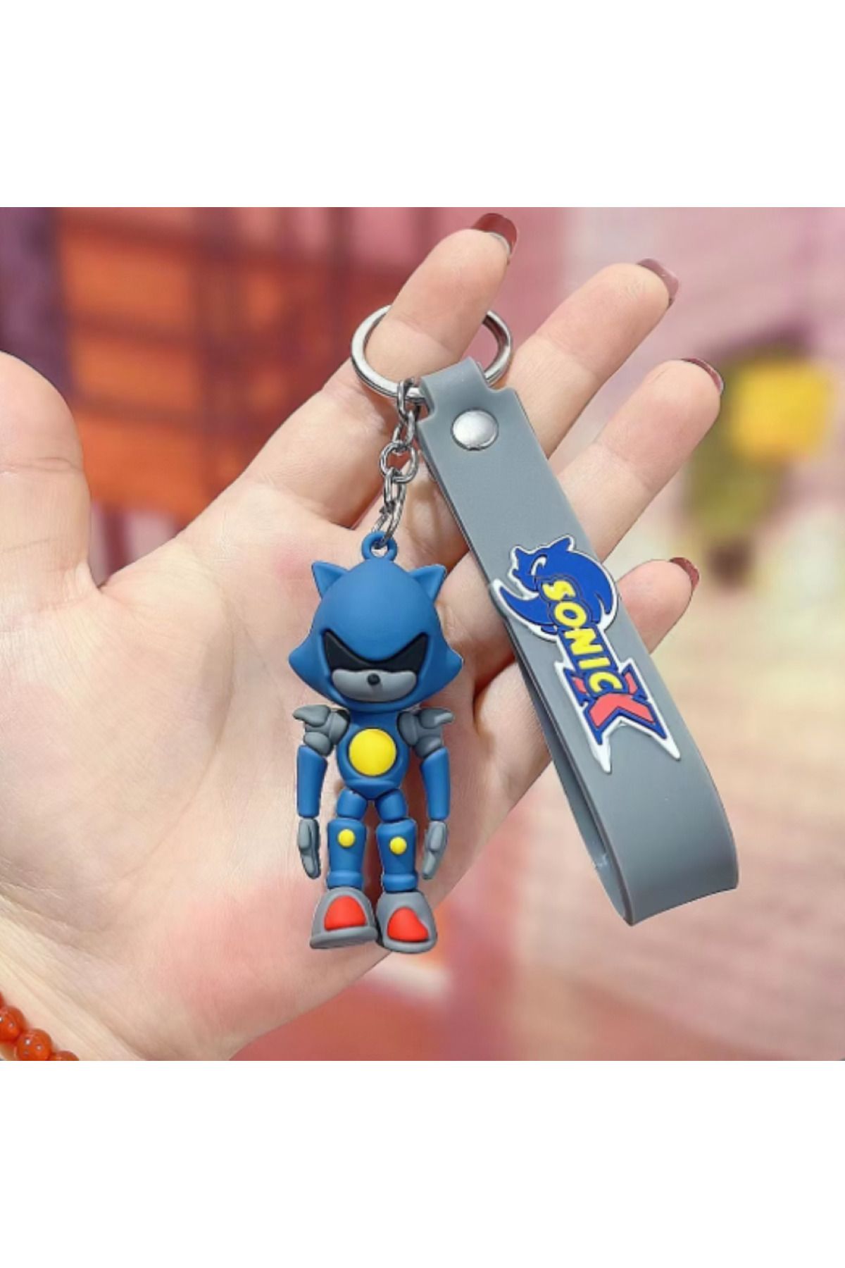 Bizde Ne Yok ki Sonic Knuckles 3d Lüx Anahtarlık Oyuncak Ve Çanta Aksesuarı 6 Farklı Figür