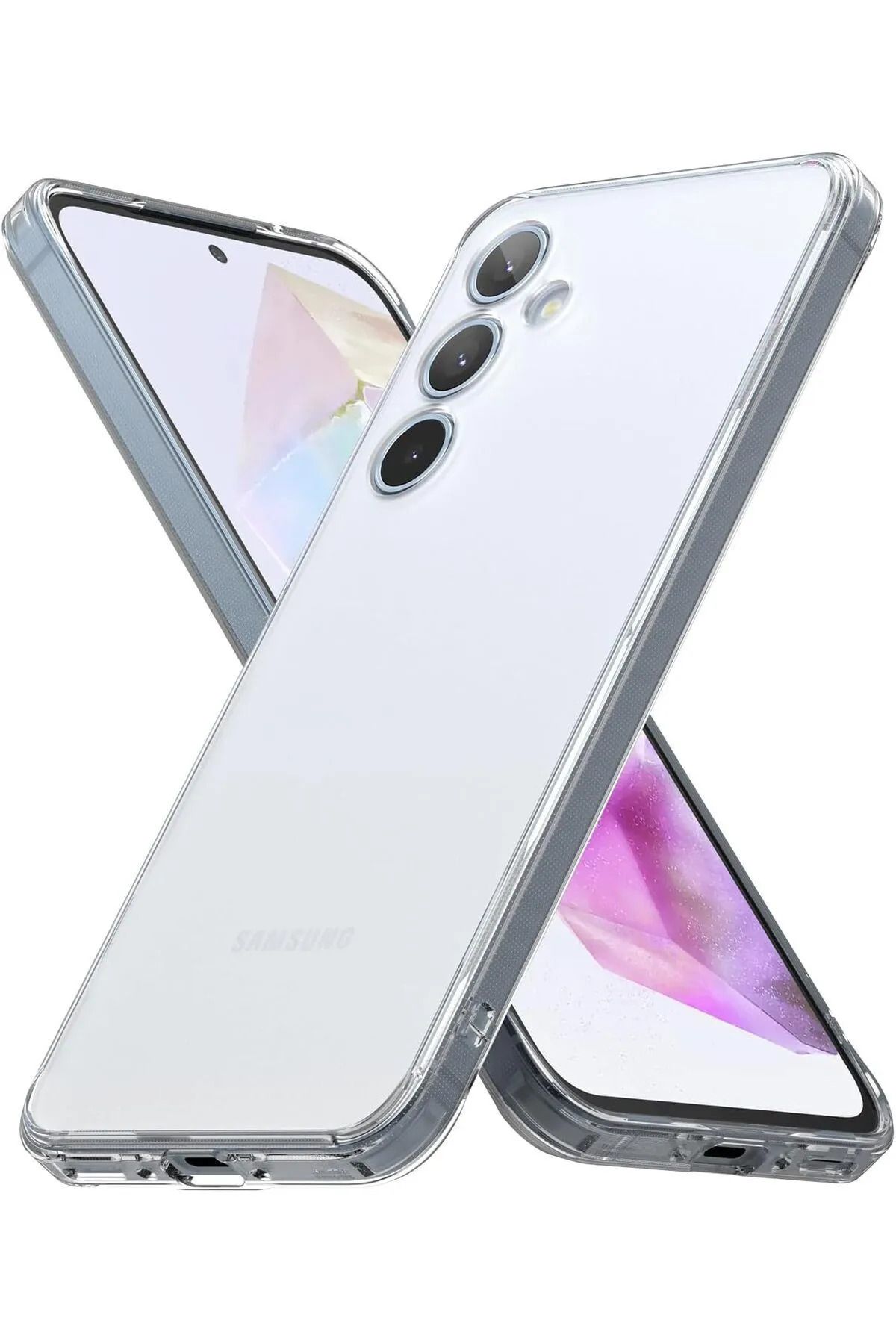 Glazef GALAXY A35 Şeffaf Kılıf Kamera Korumalı Ultra İnce Esnek Kılıf