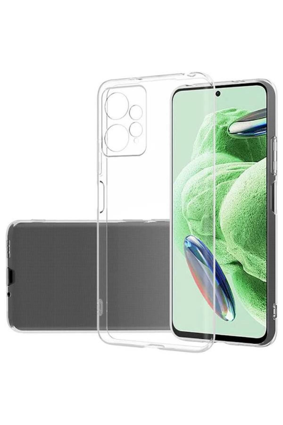 Glazef REDMİ NOTE 12 Şeffaf Kılıf Kamera Korumalı Ultra İnce Esnek Kılıf