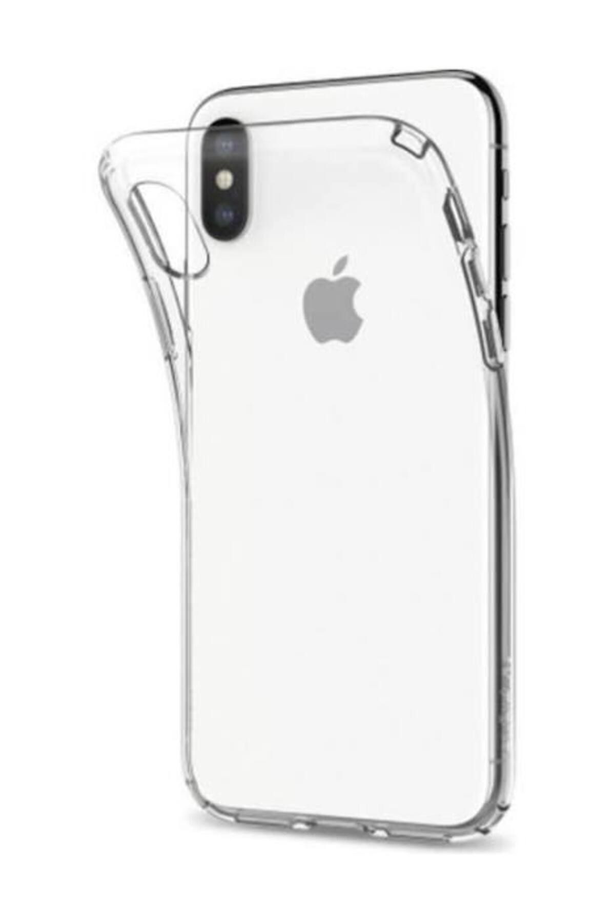 Glazef İPHONE X Şeffaf Kılıf Kamera Korumalı Ultra İnce Esnek Kılıf