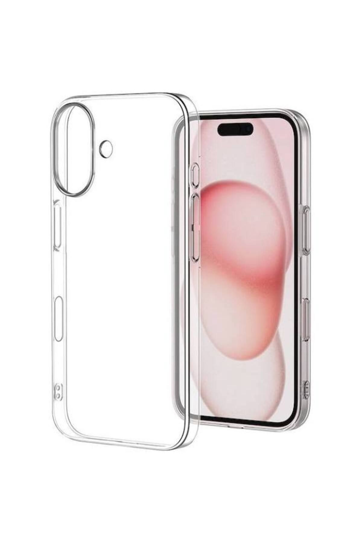 Glazef İPHONE 16 PLUS Şeffaf Kılıf Kamera Korumalı Ultra İnce Esnek Kılıf