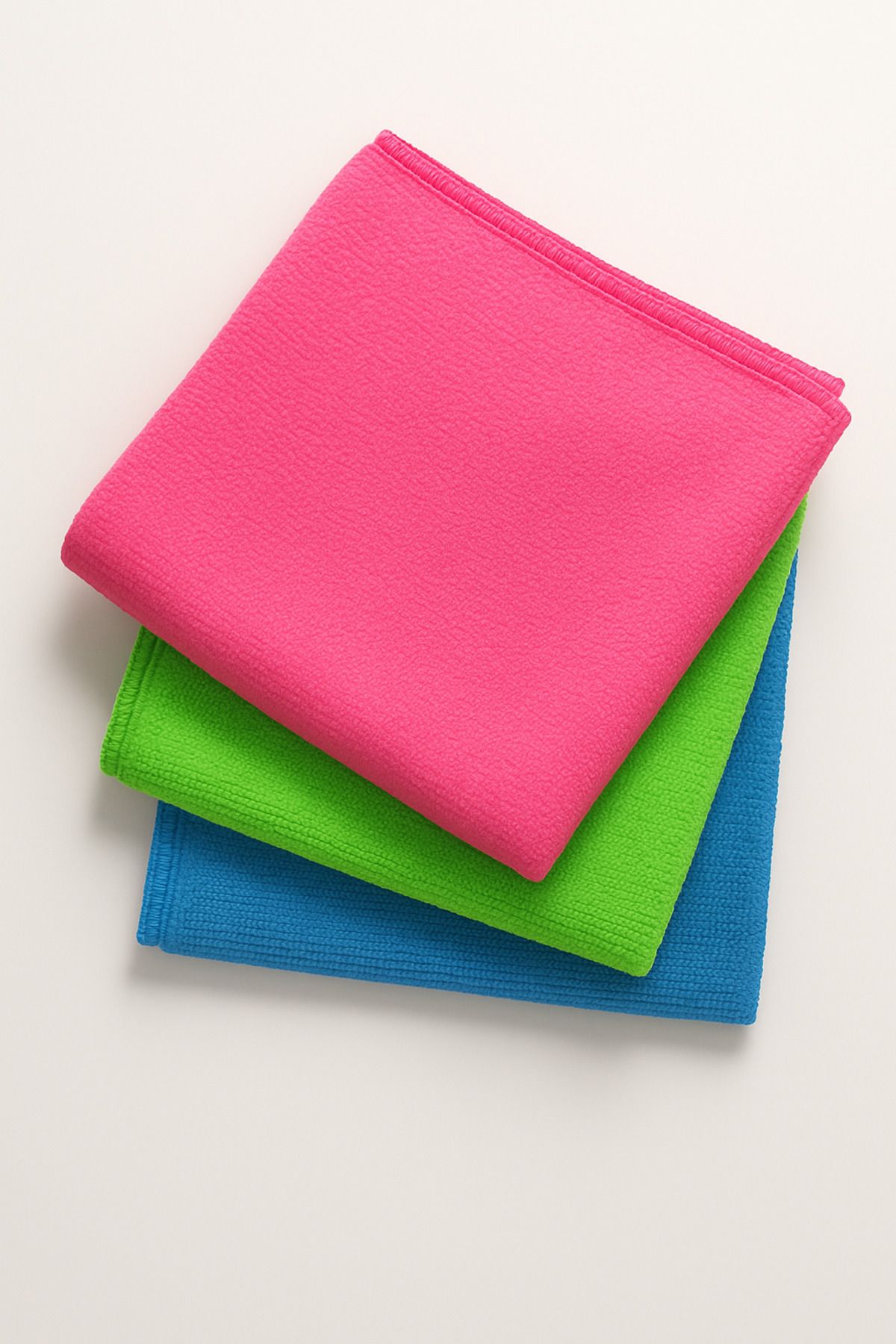 VİPER 3'lü Mikrofiber Temizlik Bezi Seti|40x40 Cm| Pembe-yeşil-mavi| Toz,cam,araba