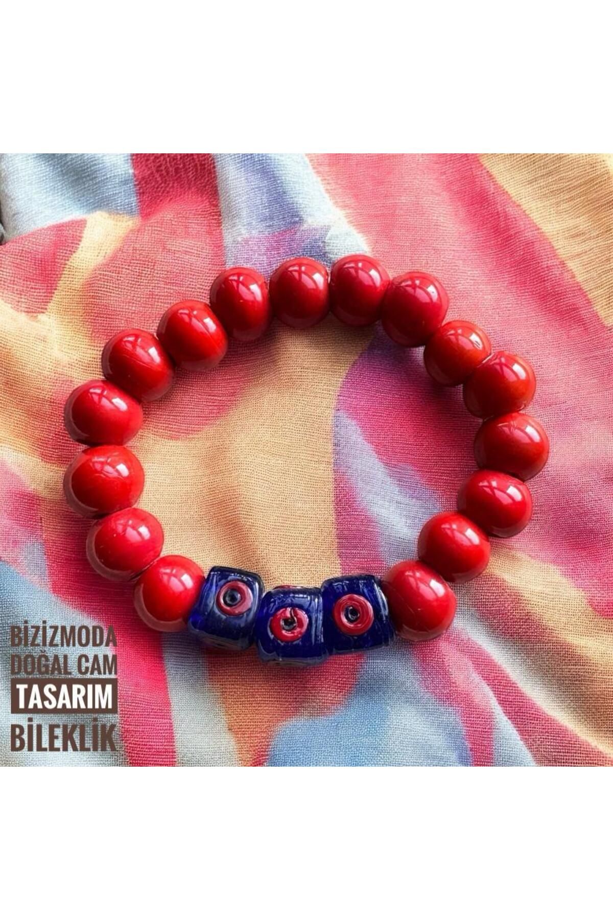 bizizmoda El yapımı Tasarım Nazar Bodrum Cam Boncuk Bileklik