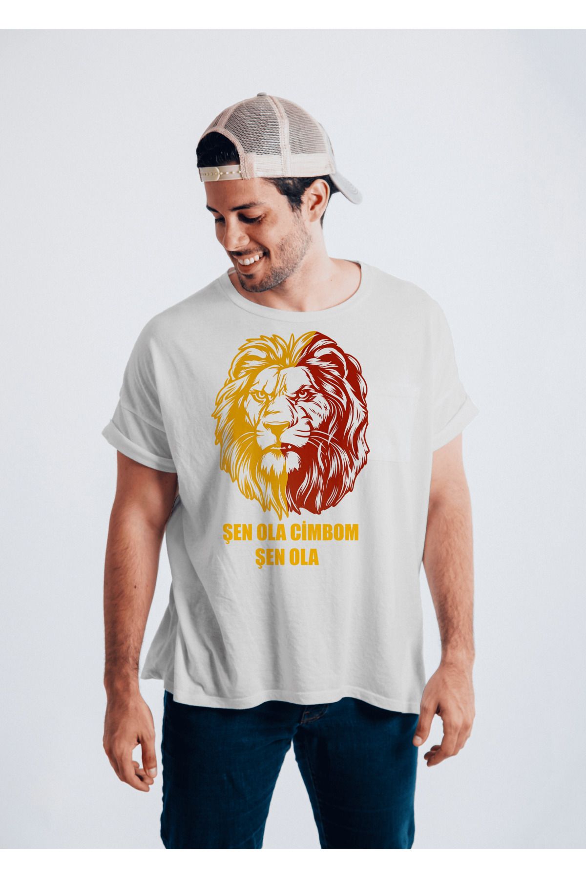 BBbutik Gal.at.a.sar.ay Aslan Detaylı Şampiyonluk Özel Baskılı Oversize Tshirt