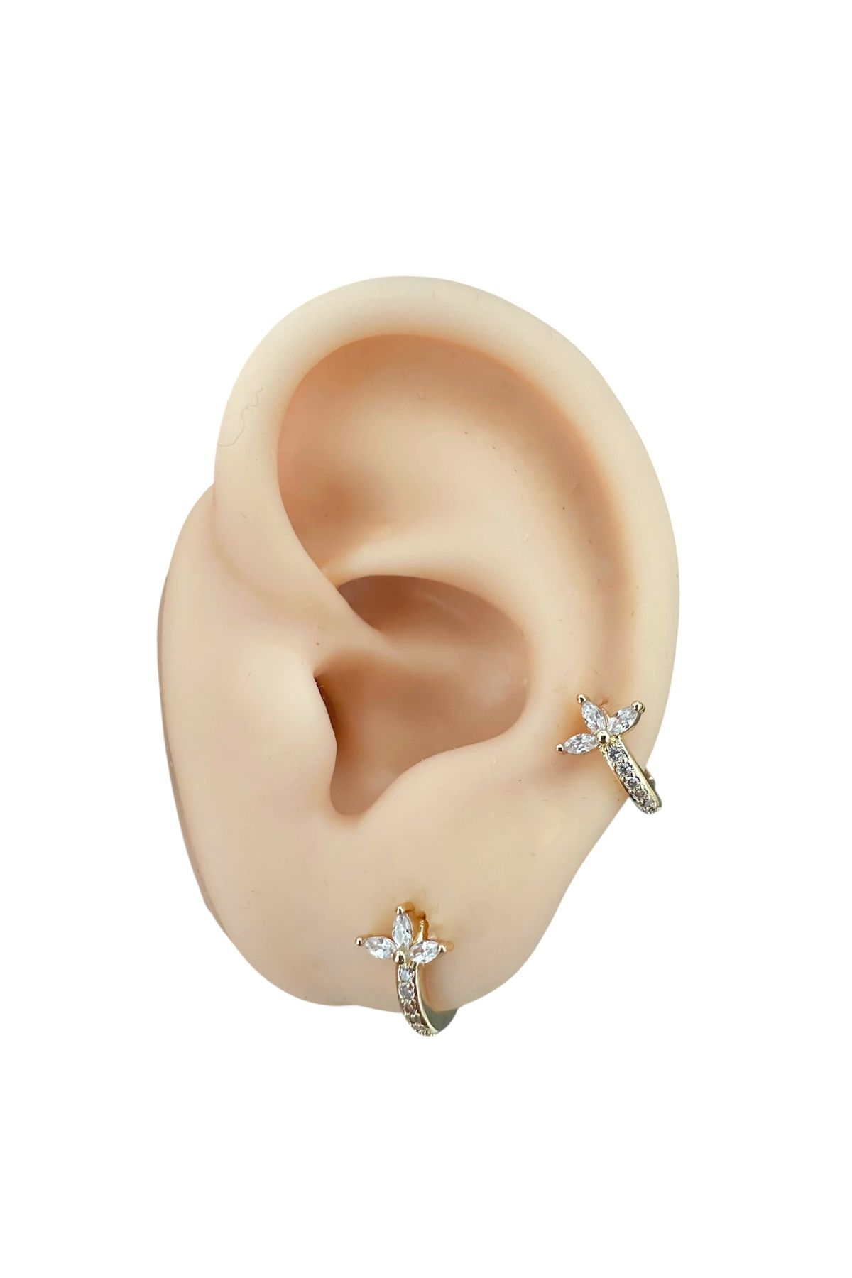 My Bellas Jewels Cerrahi Çelik Zirkon Taşlı Halka Tragus Piercing, Helix, Flat, Conch, Lobe (1 Adet)