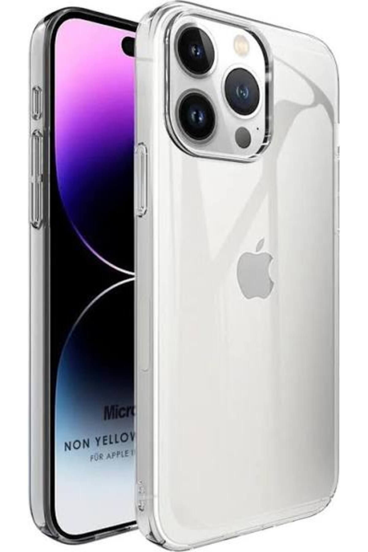 Glazef İPHONE 15 PROMAX Şeffaf Kılıf Kamera Korumalı Ultra İnce Esnek Kılıf