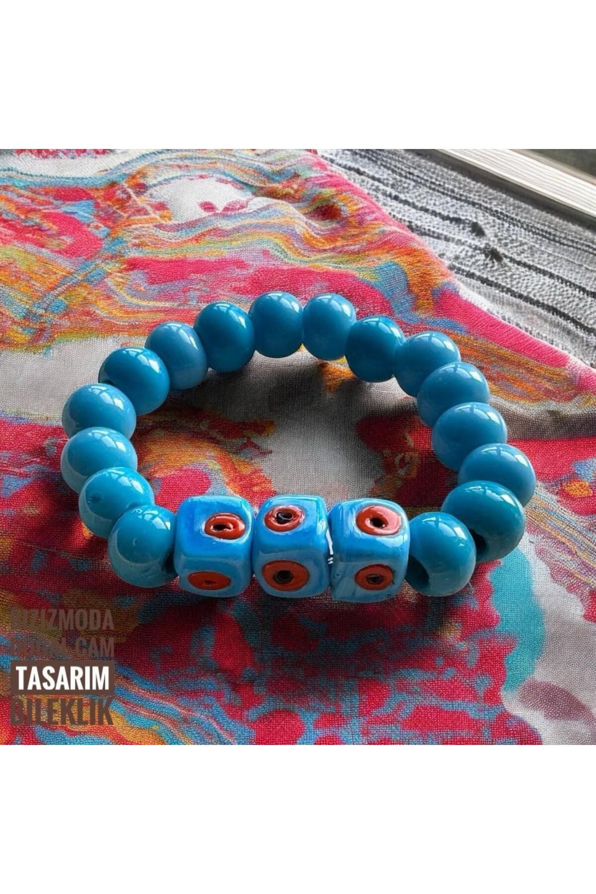 bizizmoda El yapımı Tasarım Nazar Bodrum Cam Boncuk Bileklik