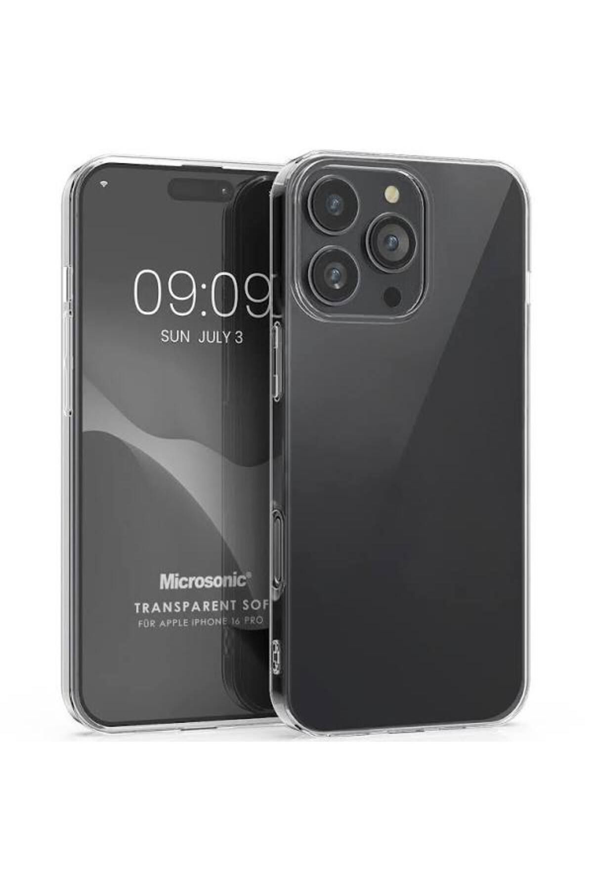Glazef İPHONE 16 PROMAX Şeffaf Kılıf Kamera Korumalı Ultra İnce Esnek Kılıf