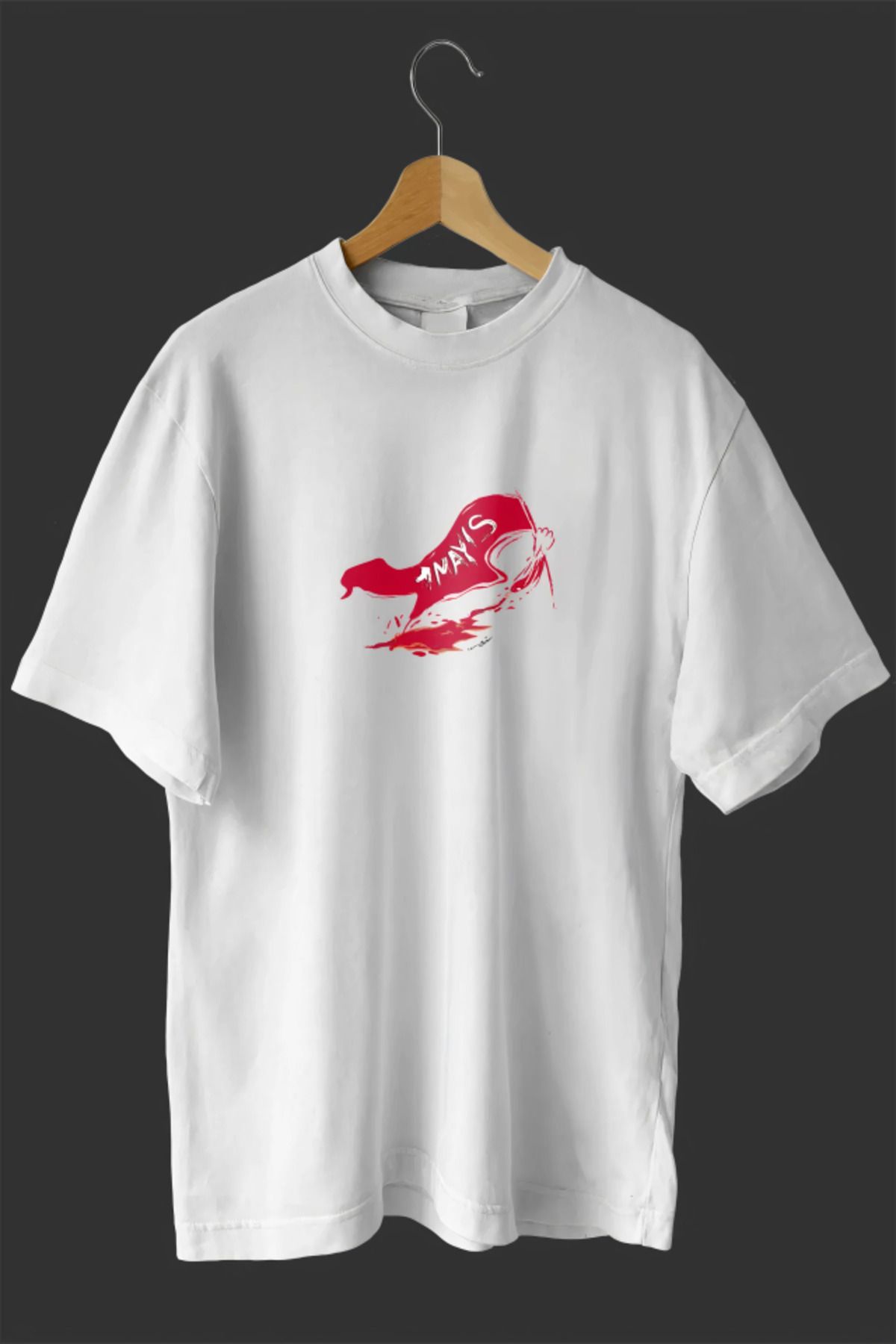 Gökyüzü Moda 1 Mayıs Emekçilerimiz İçin Özel Tasarım 1 Mayıs Baskılı T-shirt - Beyaz