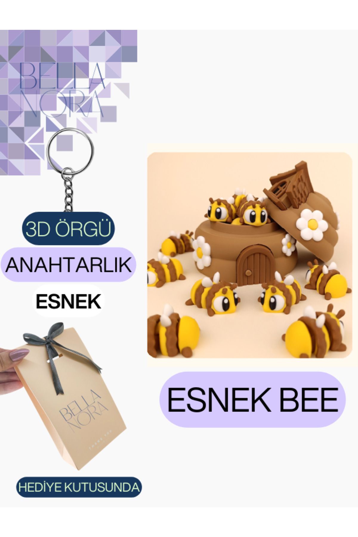 Bellanora Örgü Anahtarlık En Sevilen Animasyon Çizgi Film Hayvan Kahramanları Amigurumi Özel Hediye Kutusunda