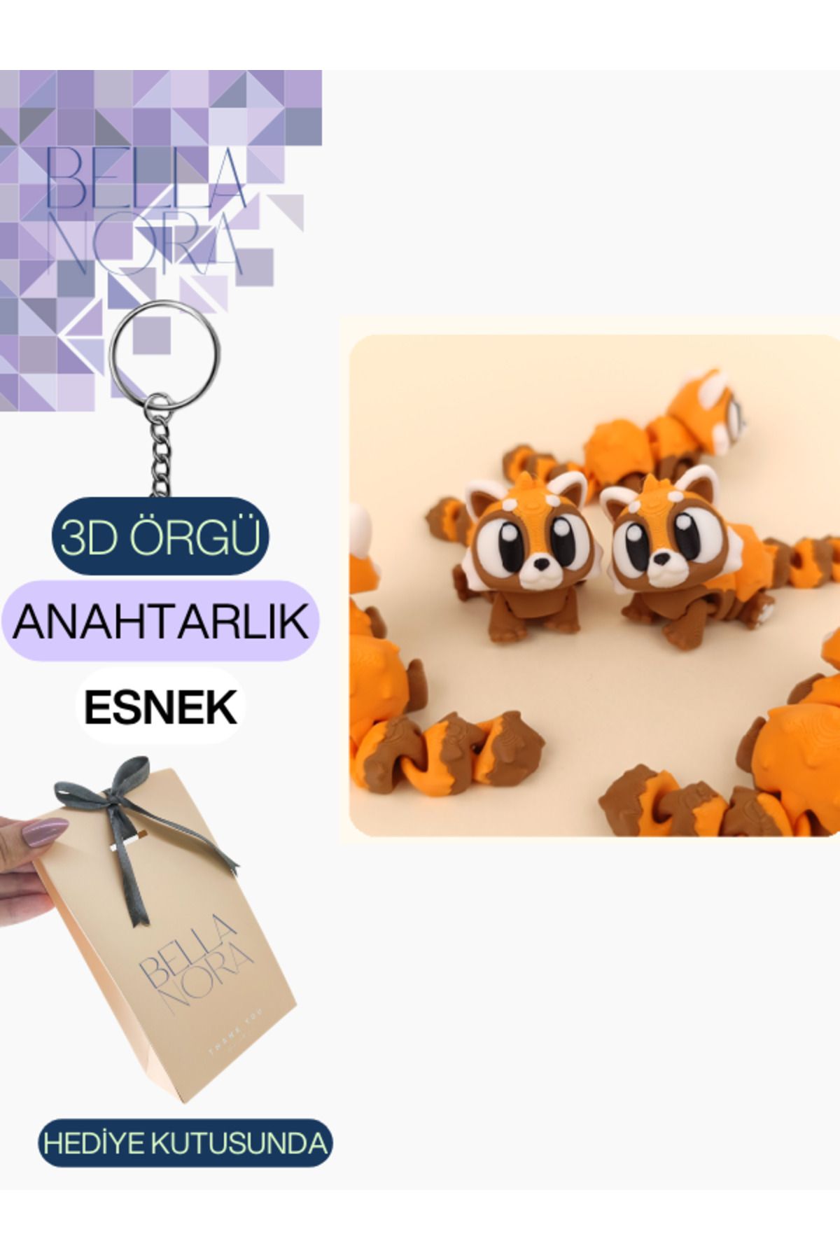 Bellanora Örgü Anahtarlık En Sevilen Animasyon Çizgi Film Hayvan Kahramanları Amigurumi Özel Hediye Kutusunda