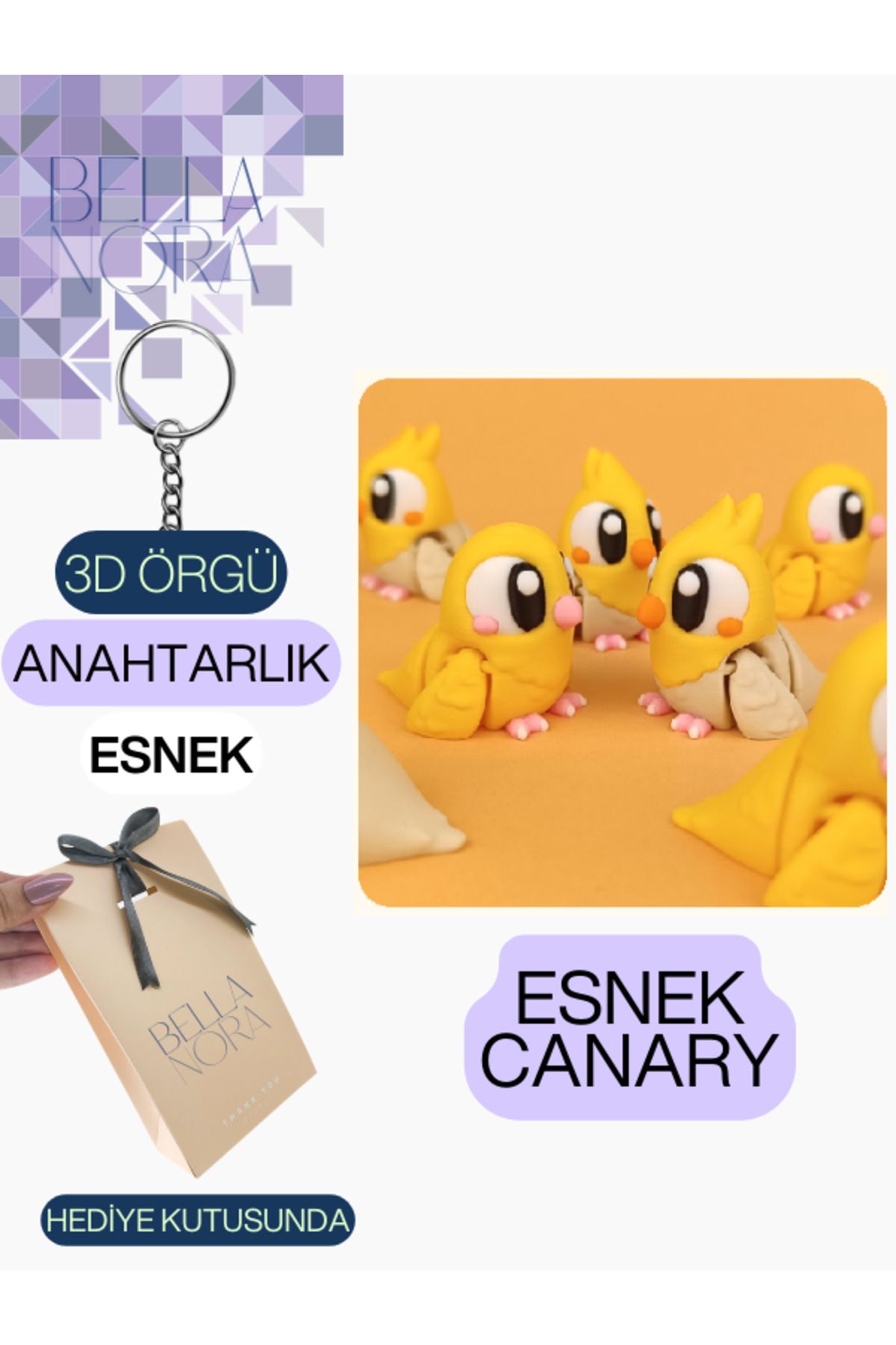 Bellanora Örgü Anahtarlık En Sevilen Animasyon Çizgi Film Hayvan Kahramanları Amigurumi Özel Hediye Kutusunda